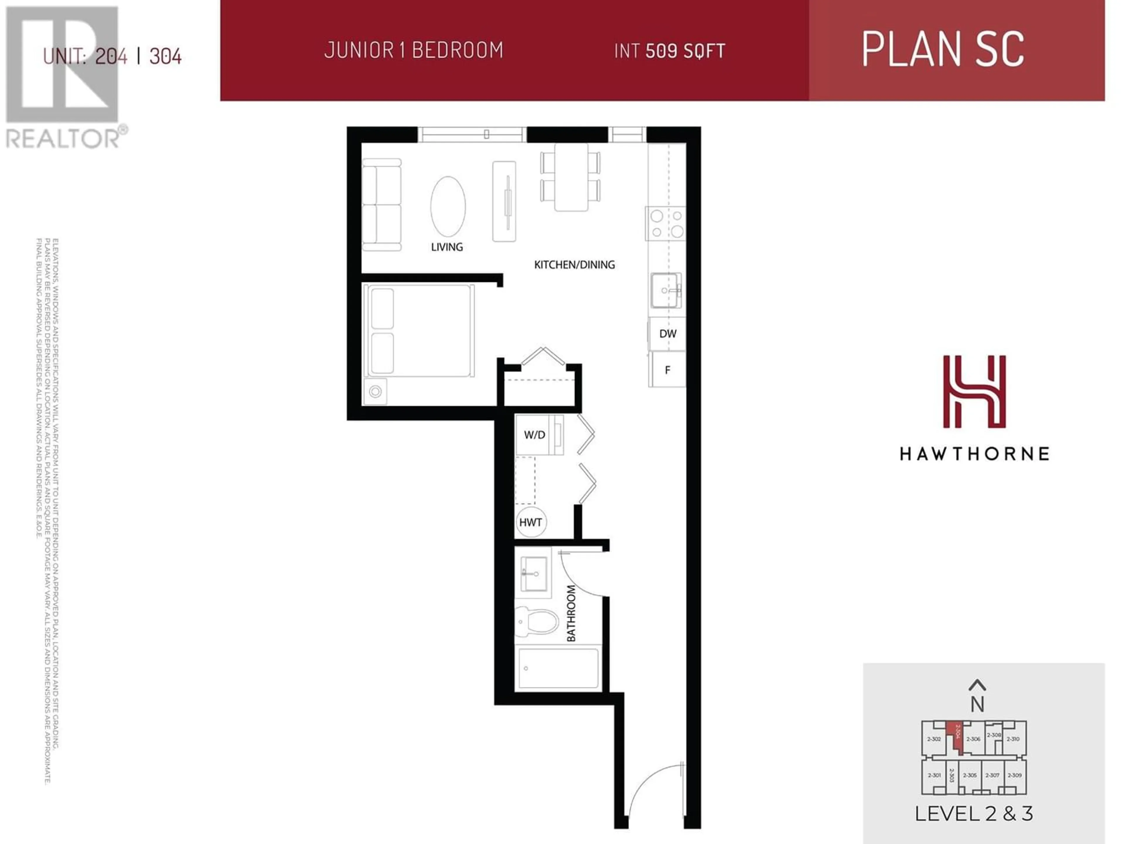 Floor plan for 204 2275 HAWTHORNE AVENUE, Port Coquitlam British Columbia N0N0N0