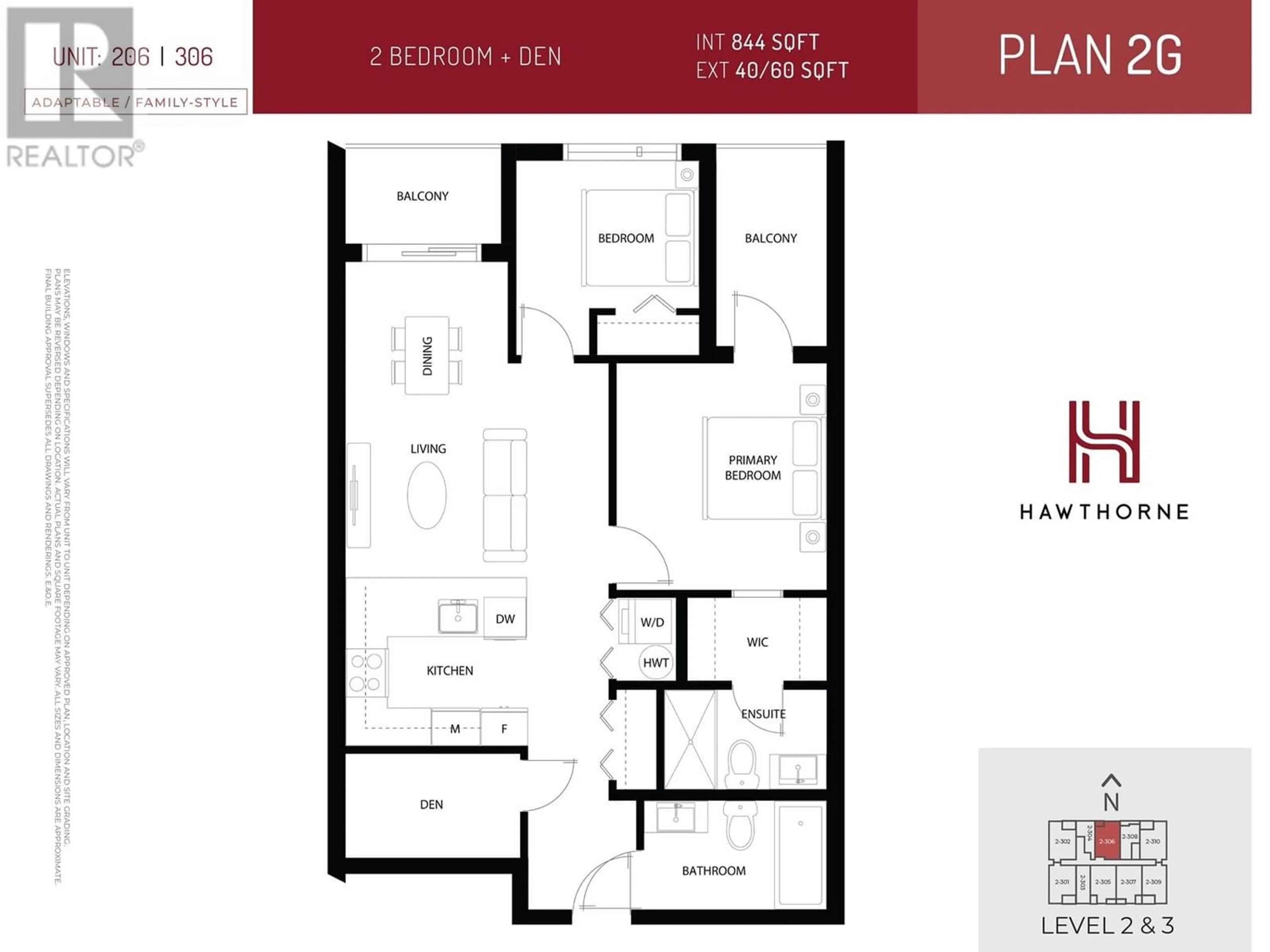 Floor plan for 206 2275 HAWTHORNE AVENUE, Port Coquitlam British Columbia N0N0N0