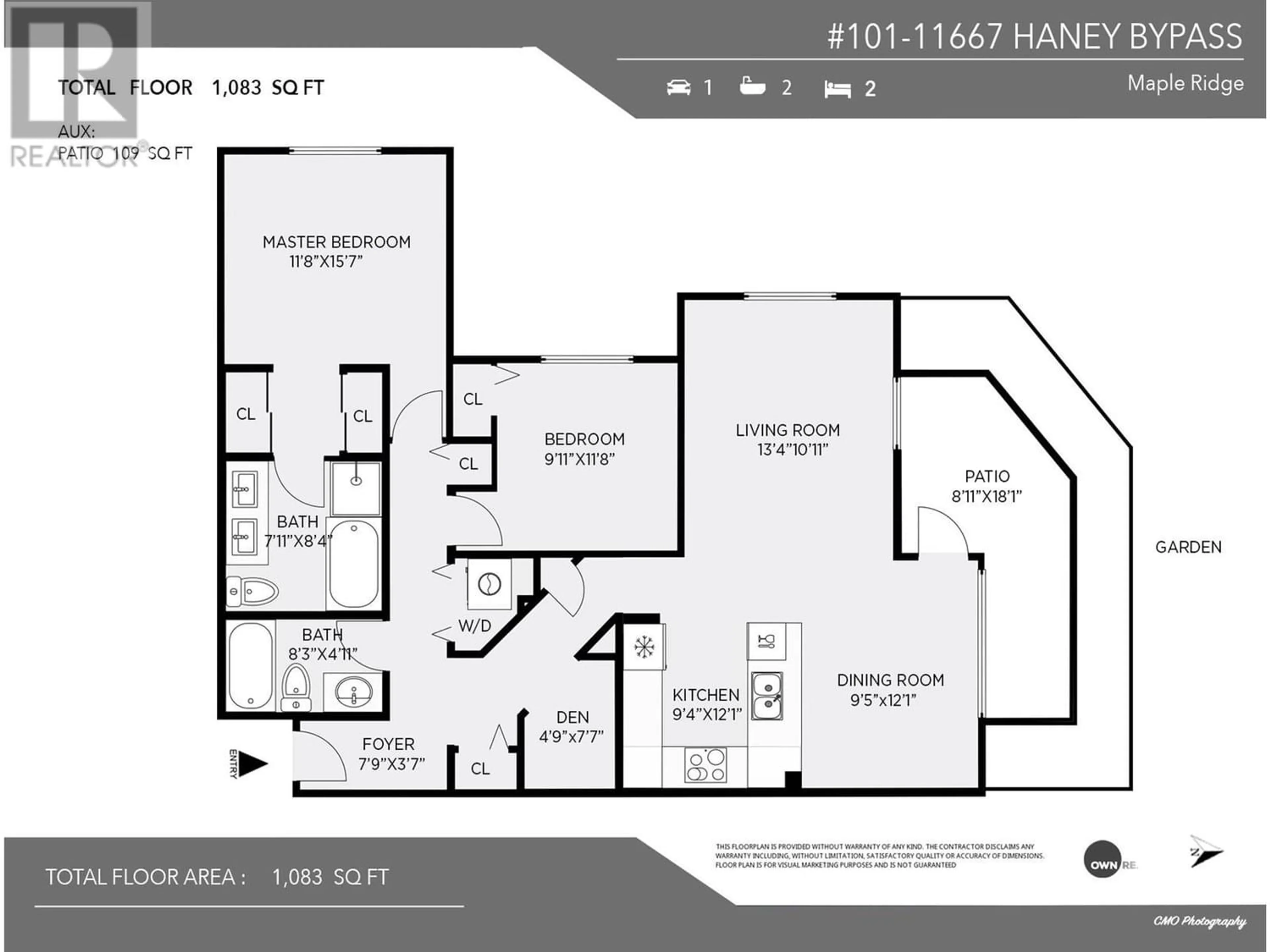 Floor plan for 101 11667 HANEY BYPASS, Maple Ridge British Columbia V2X8W9