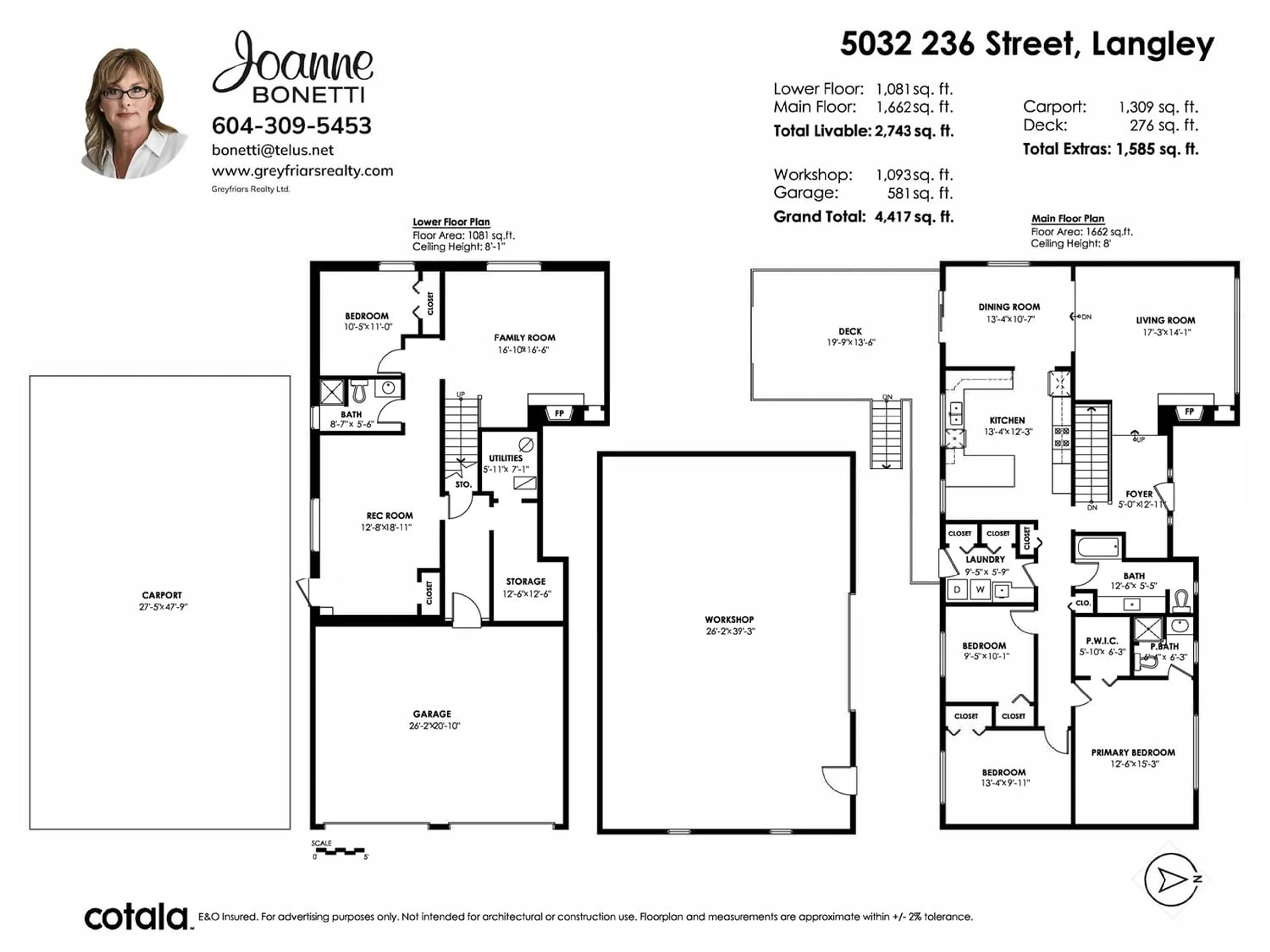 Floor plan for 5032 236 STREET, Langley British Columbia V2Z2S7