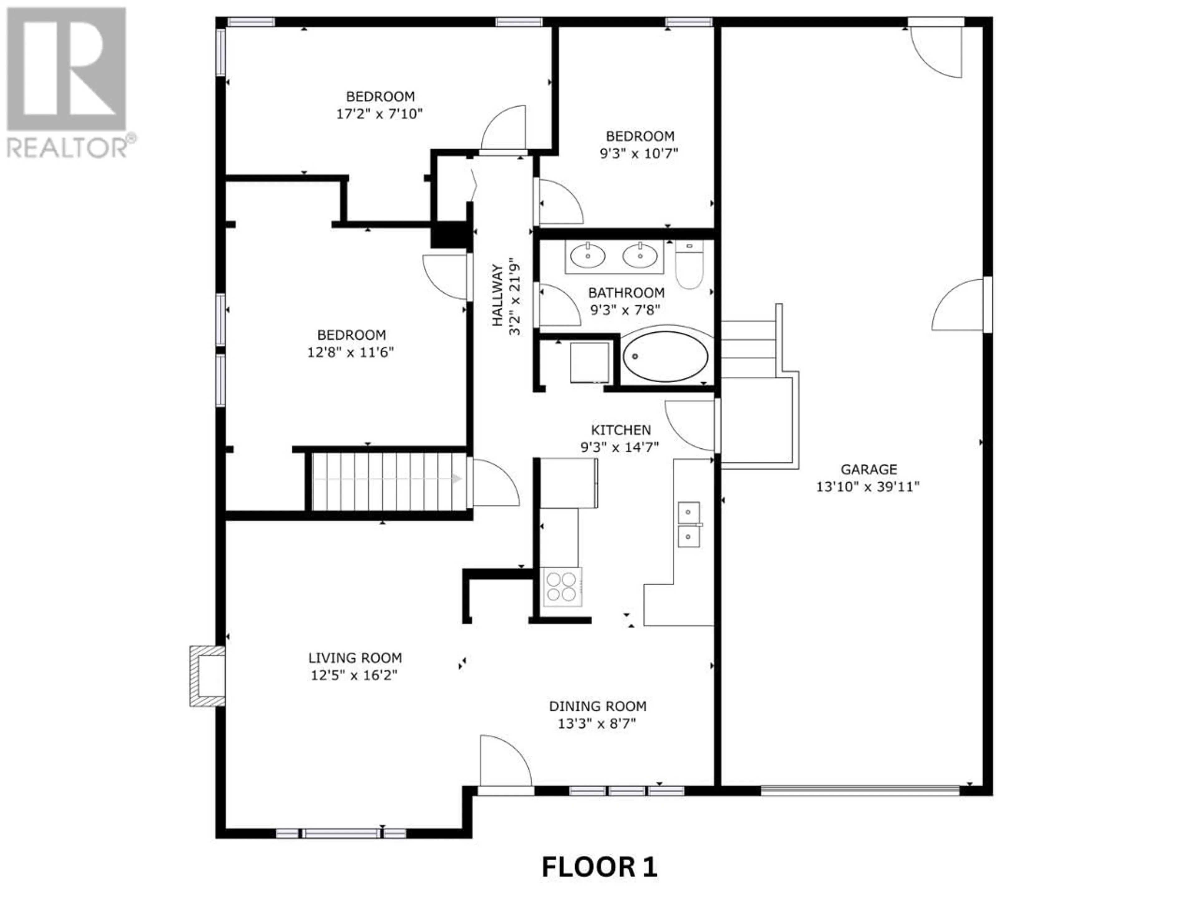 Floor plan for 10516 104 AVENUE, Fort St. John British Columbia V1J2L1