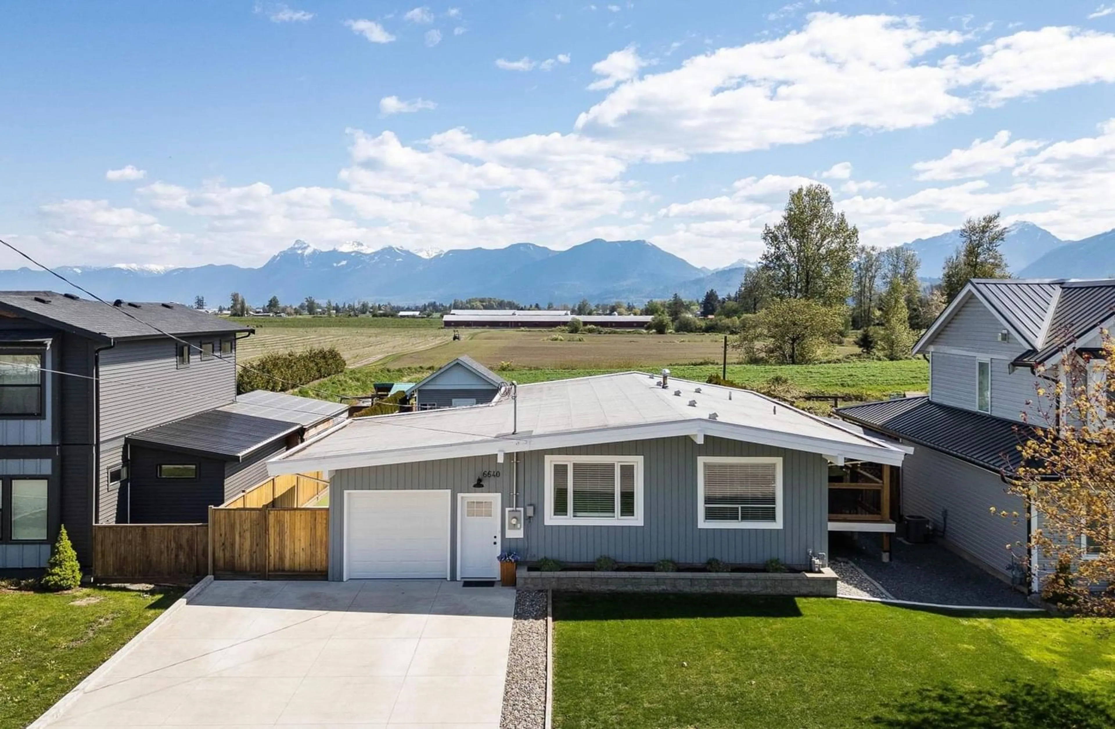 Frontside or backside of a home, the fenced backyard for 6640 SUMAS PRAIRIE ROAD, Chilliwack British Columbia V2R4K1