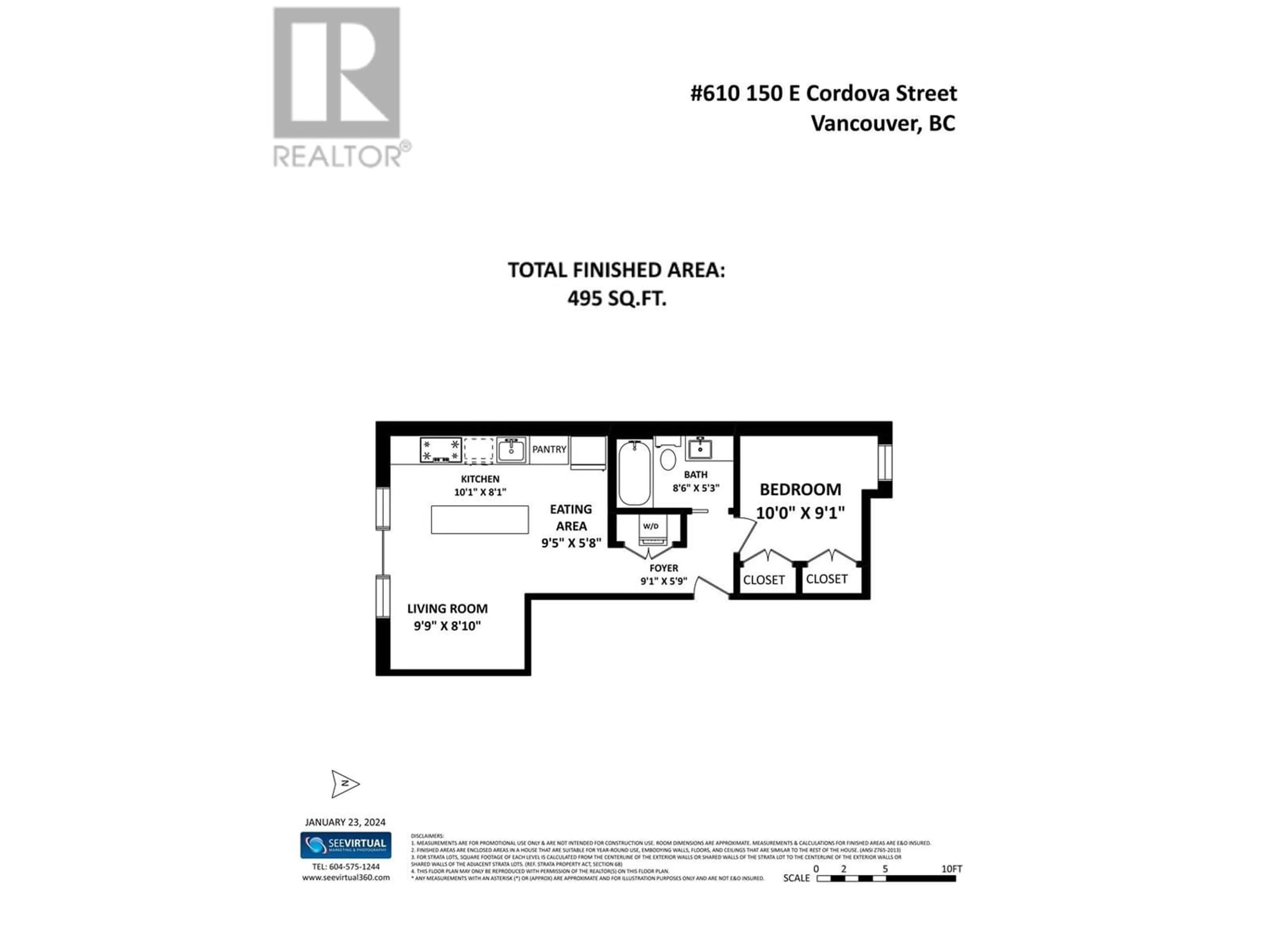 Floor plan for 610 150 E CORDOVA STREET, Vancouver British Columbia V6A0E7