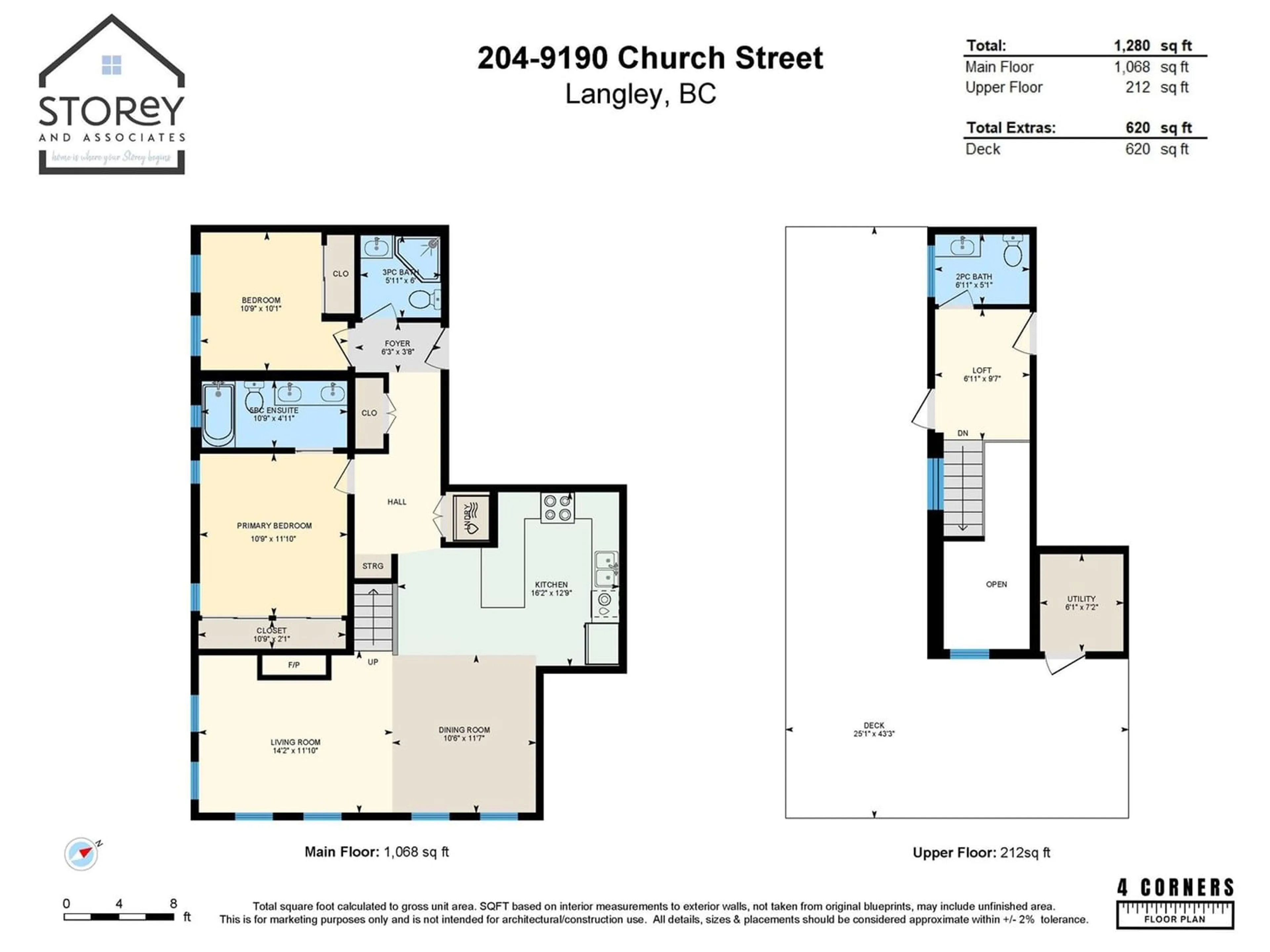 Floor plan for 204 9190 CHURCH STREET, Langley British Columbia V1M2S2