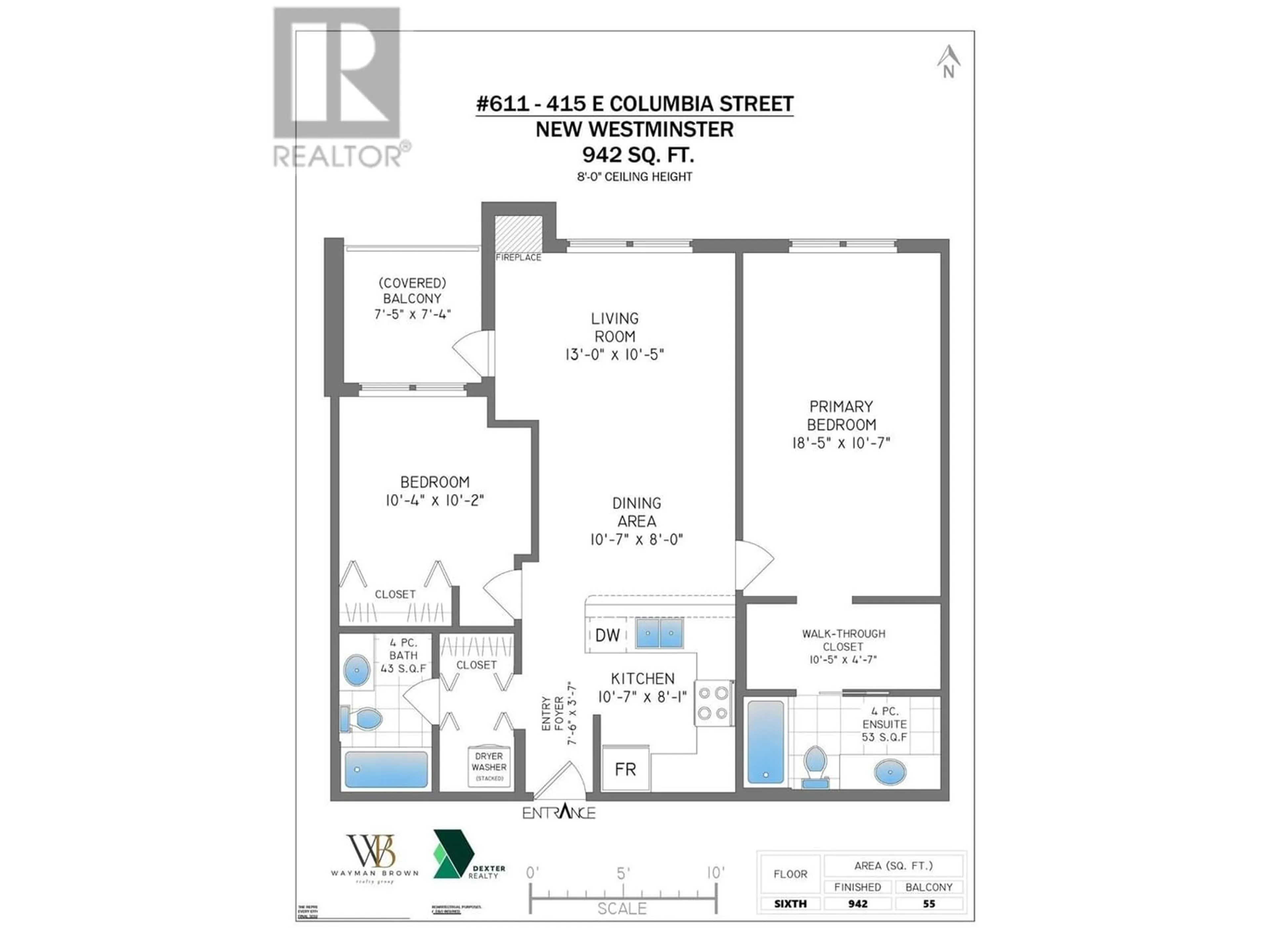 Floor plan for 611 415 E COLUMBIA STREET, New Westminster British Columbia V3L0B4