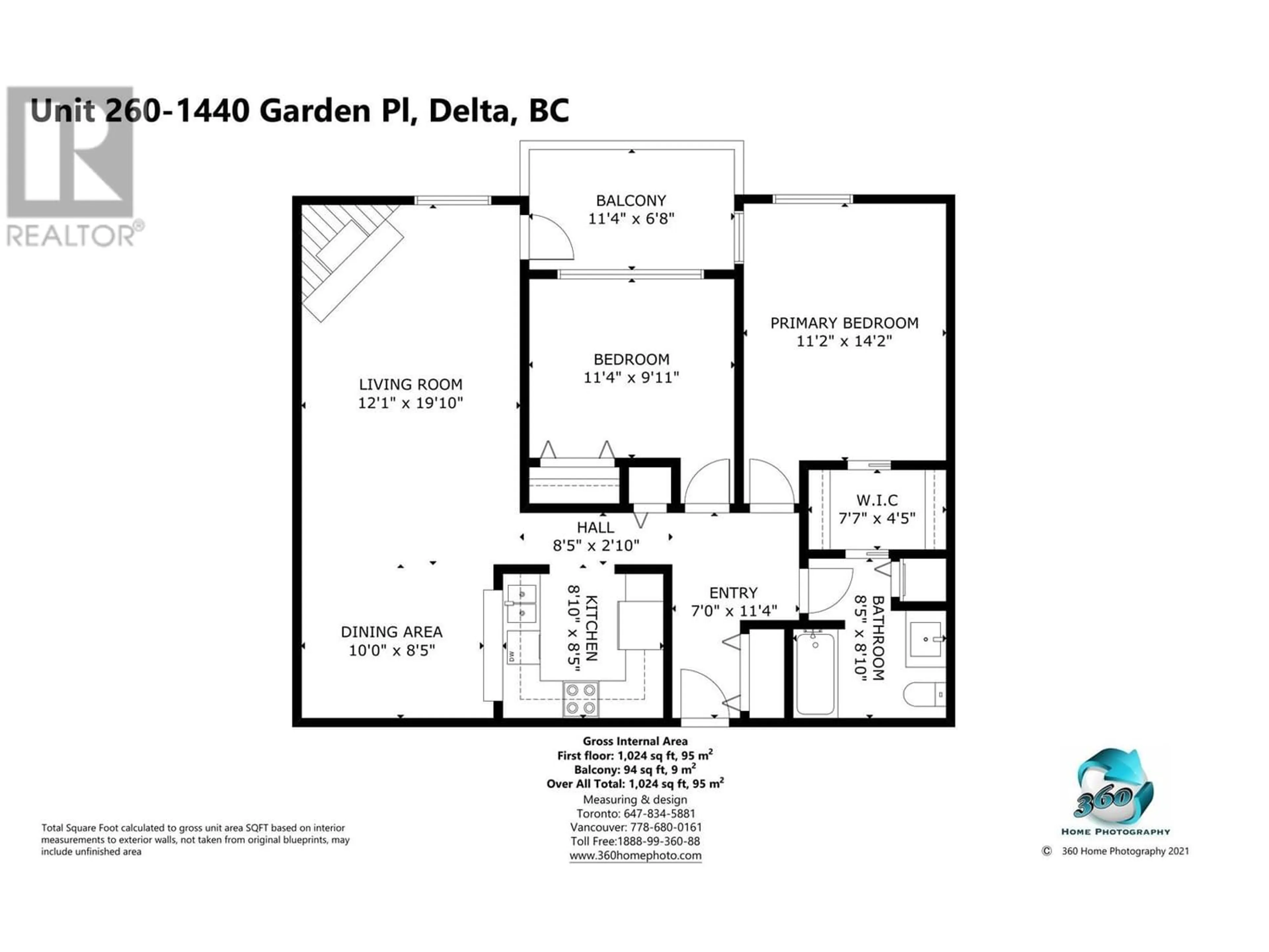 Floor plan for 260 1440 GARDEN PLACE, Delta British Columbia V4M3Z2