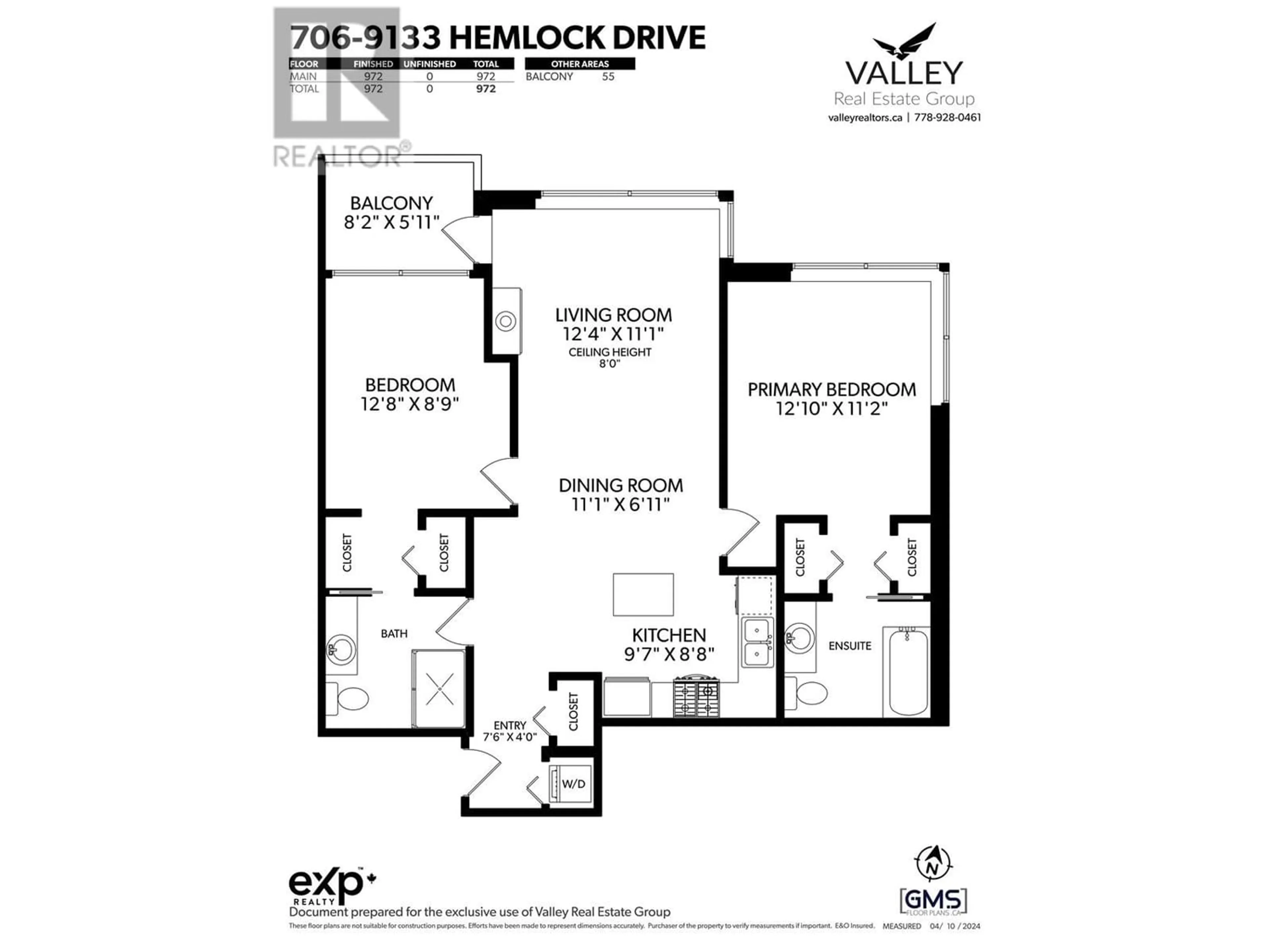 Floor plan for 706 9133 HEMLOCK DRIVE, Richmond British Columbia V6Y4J9