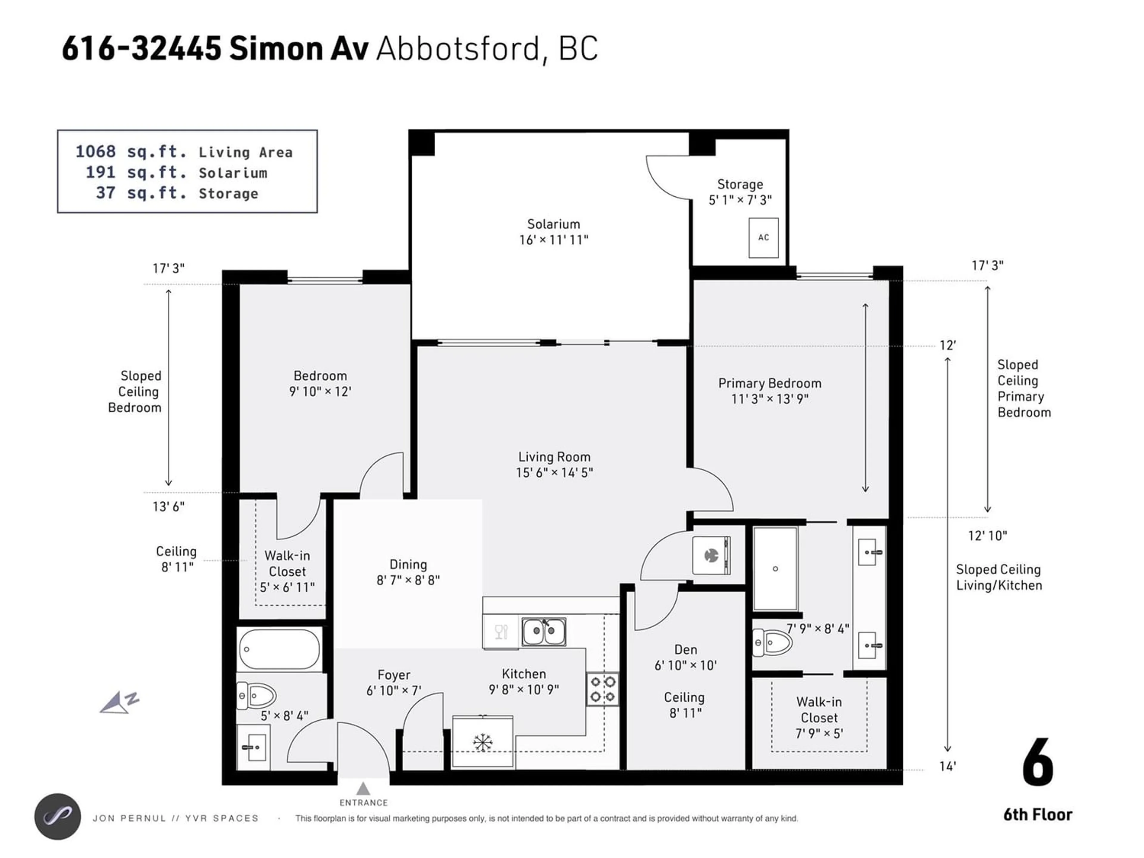 Floor plan for 616 32445 SIMON AVENUE, Abbotsford British Columbia V2T0G7