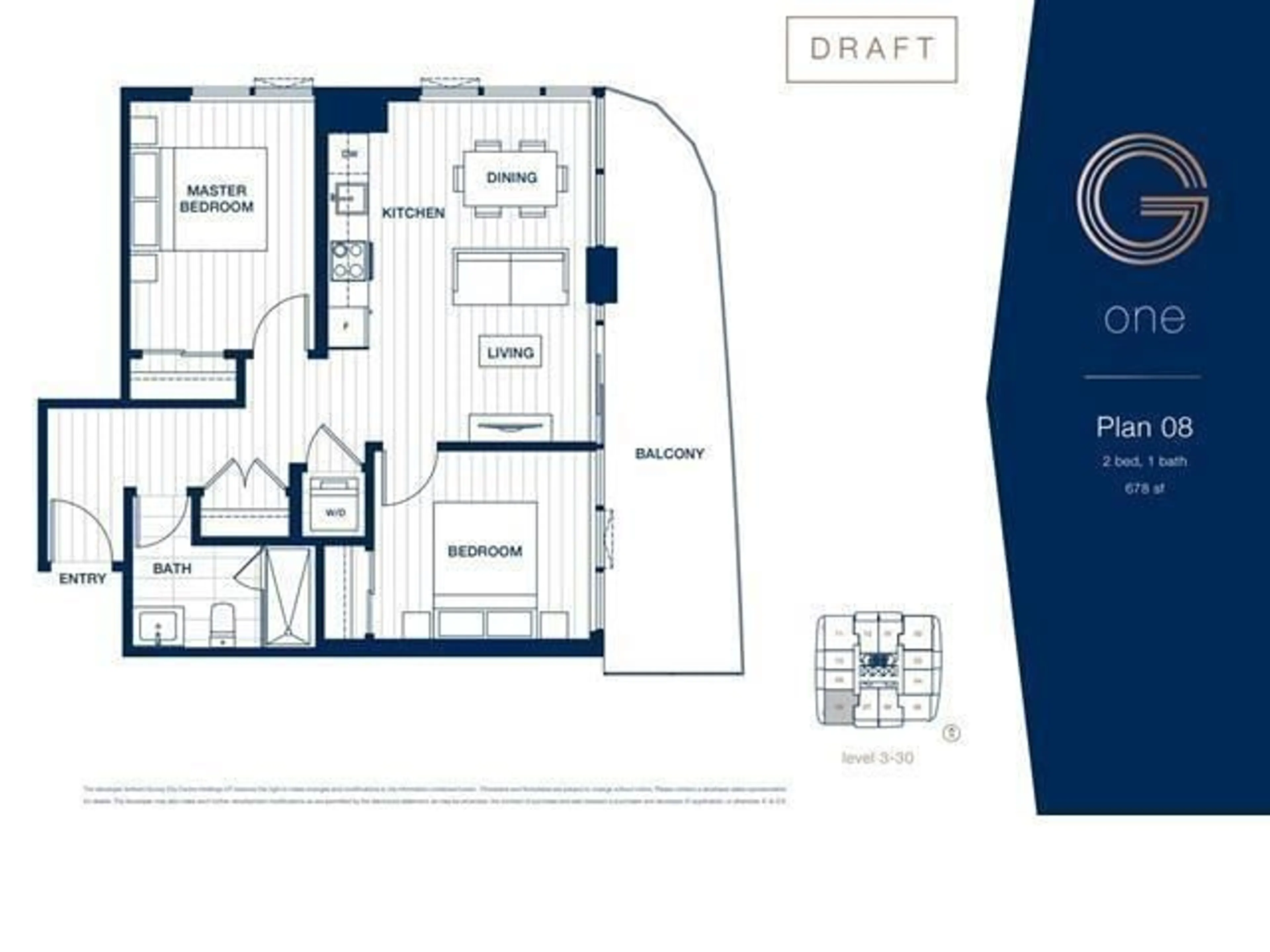 Floor plan for 1108 13685 102 AVENUE, Surrey British Columbia V3T1N7