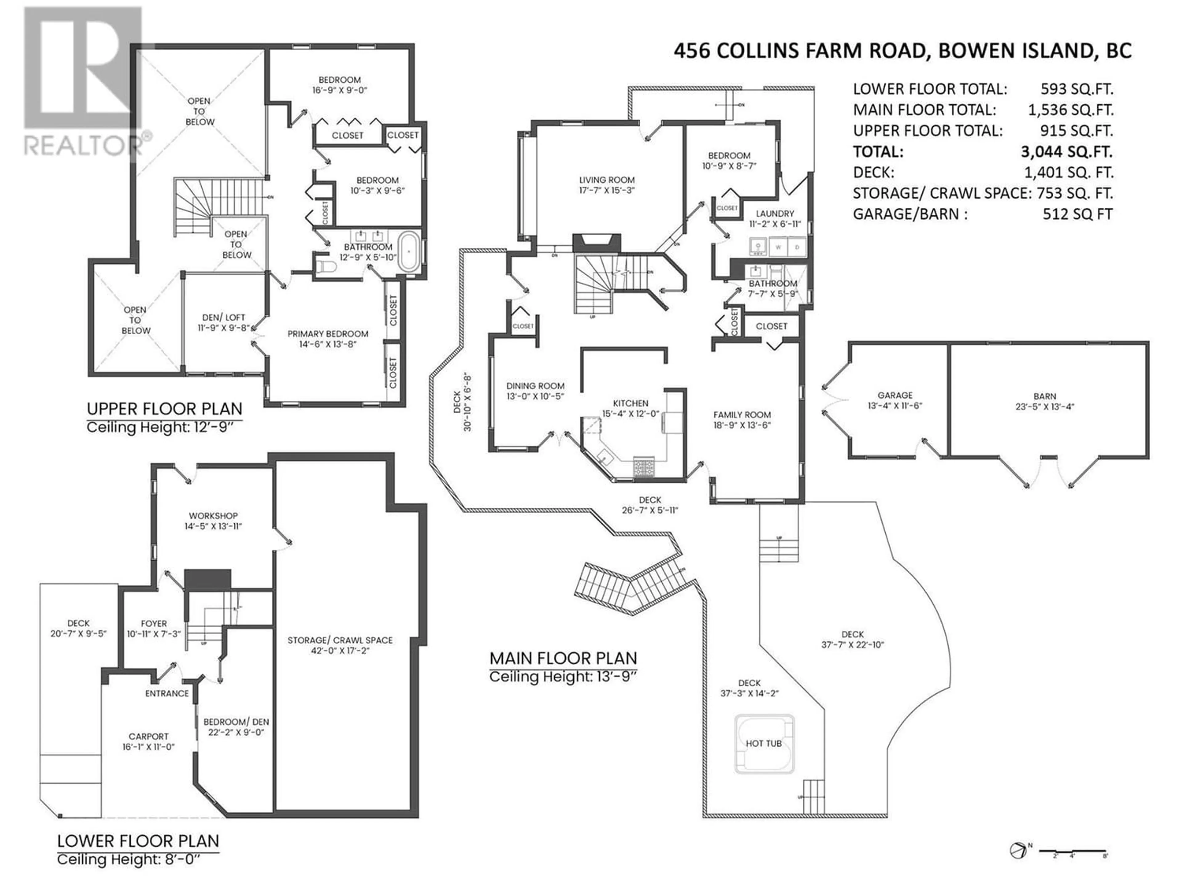 Floor plan for 456 COLLINS FARM ROAD, Bowen Island British Columbia V0N1G1