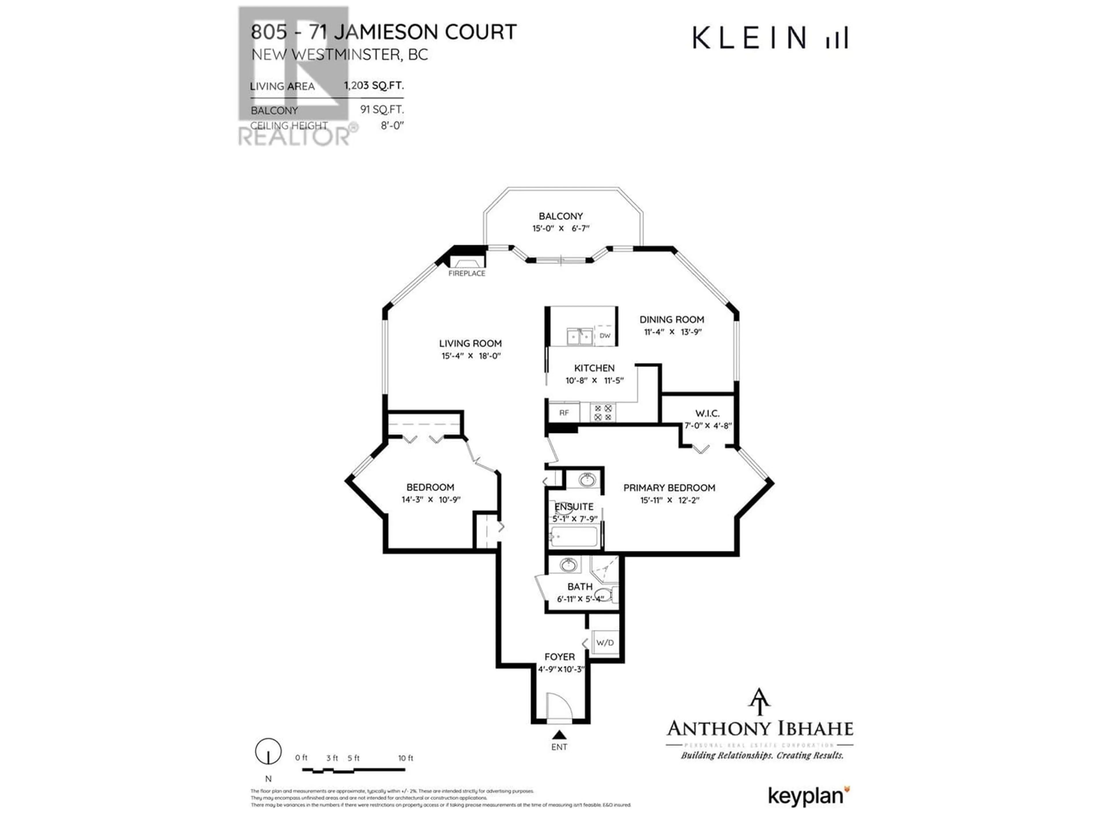 Floor plan for 805 71 JAMIESON COURT, New Westminster British Columbia V3L5R4