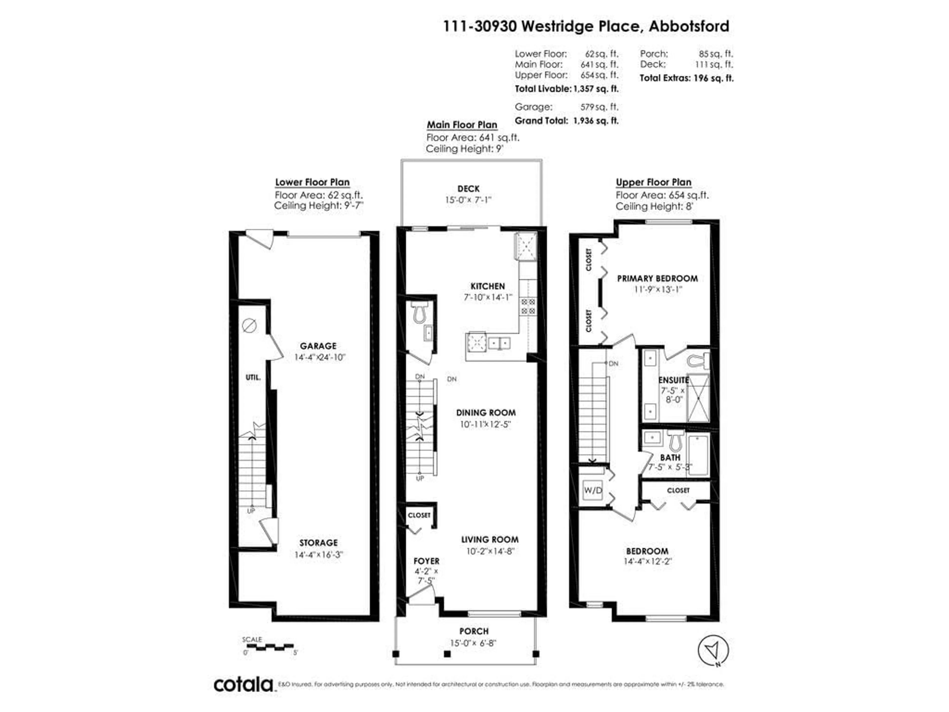 Floor plan for 111 30930 WESTRIDGE PLACE, Abbotsford British Columbia V2T0H6
