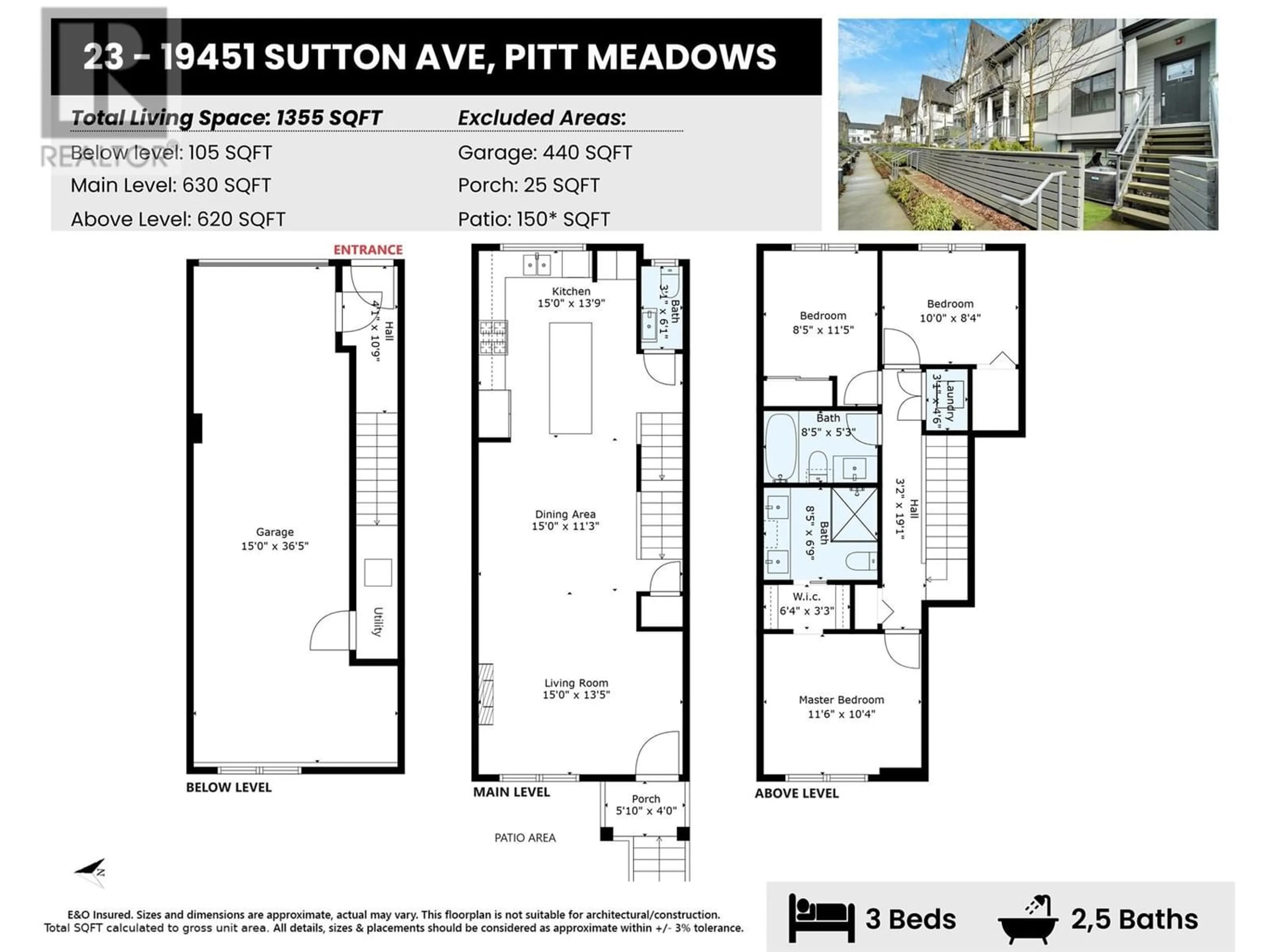 Floor plan for 23 19451 SUTTON AVENUE, Pitt Meadows British Columbia V3Y0G6