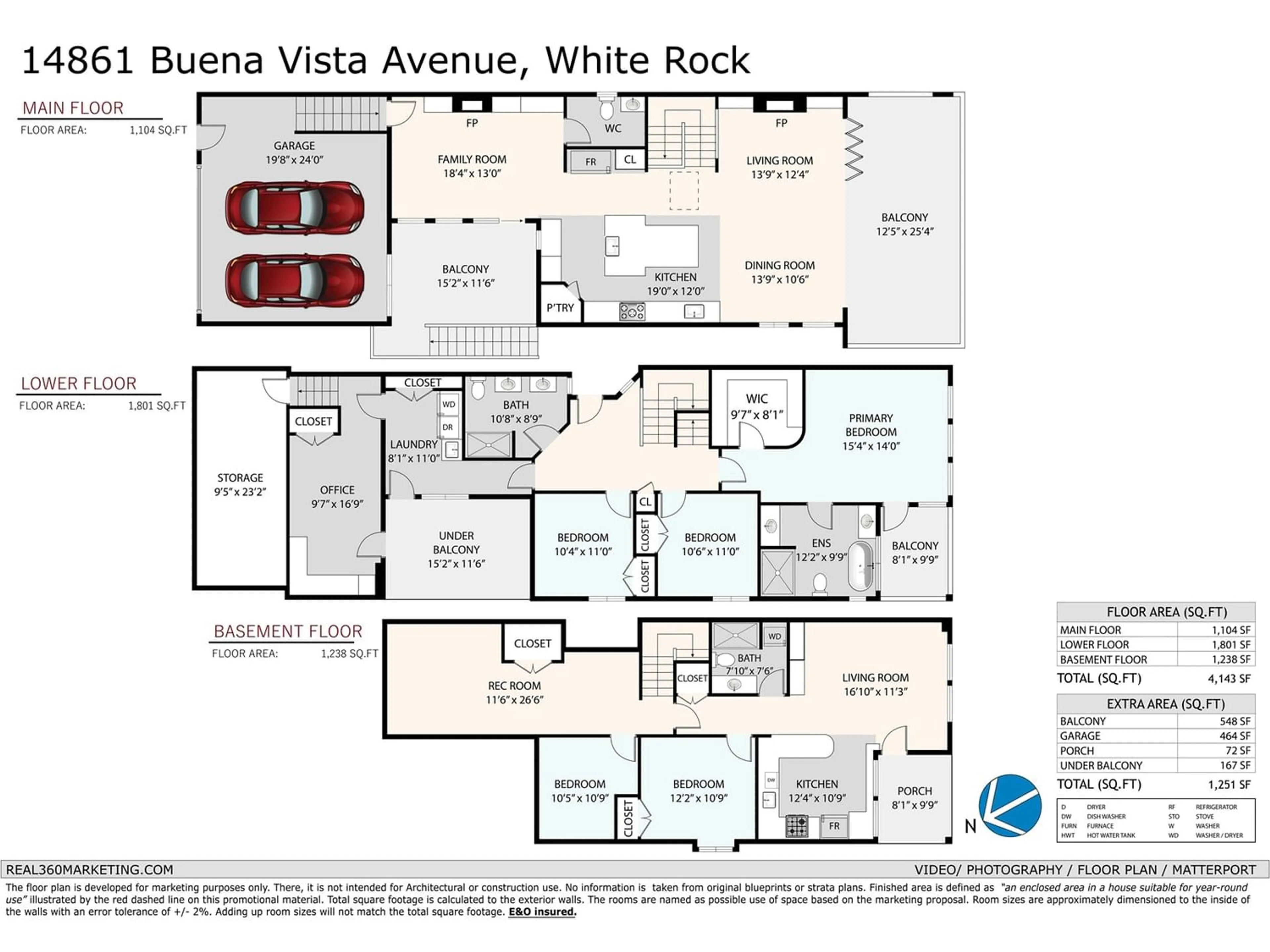 Floor plan for 14861 BUENA VISTA AVENUE, White Rock British Columbia V4B1X3