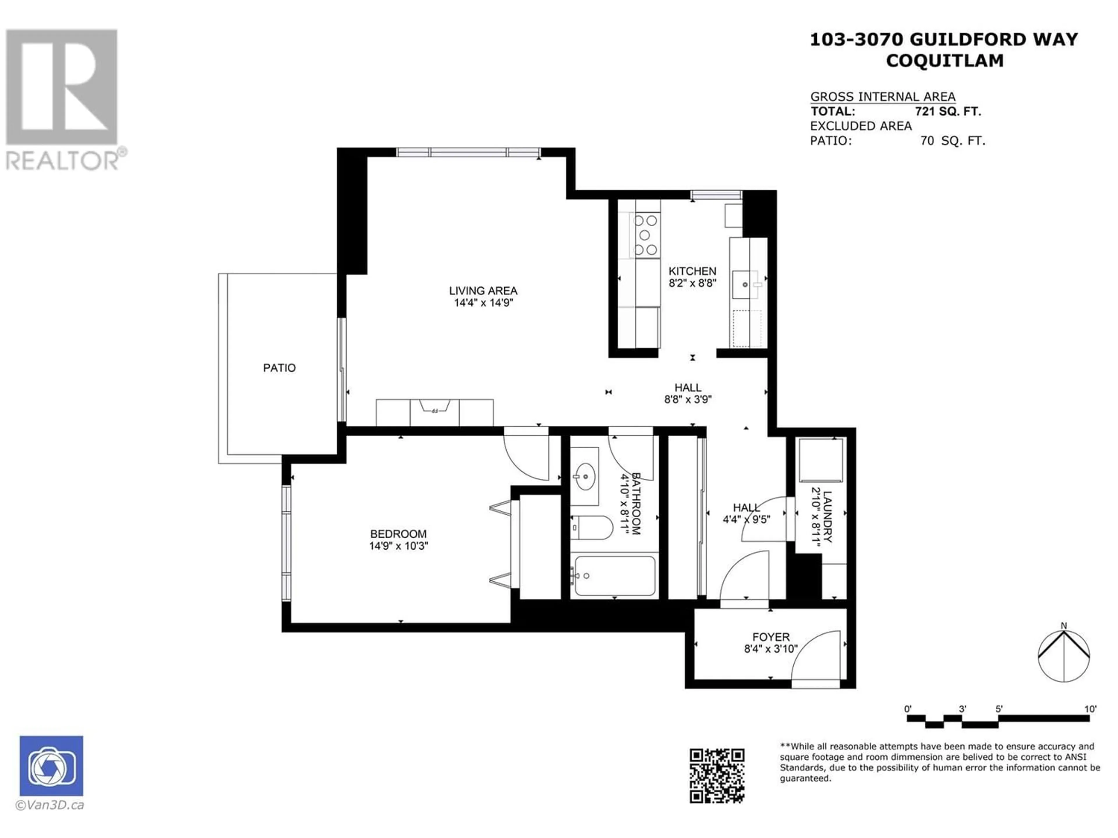 Floor plan for 103 3070 GUILDFORD WAY, Coquitlam British Columbia V3B7R8