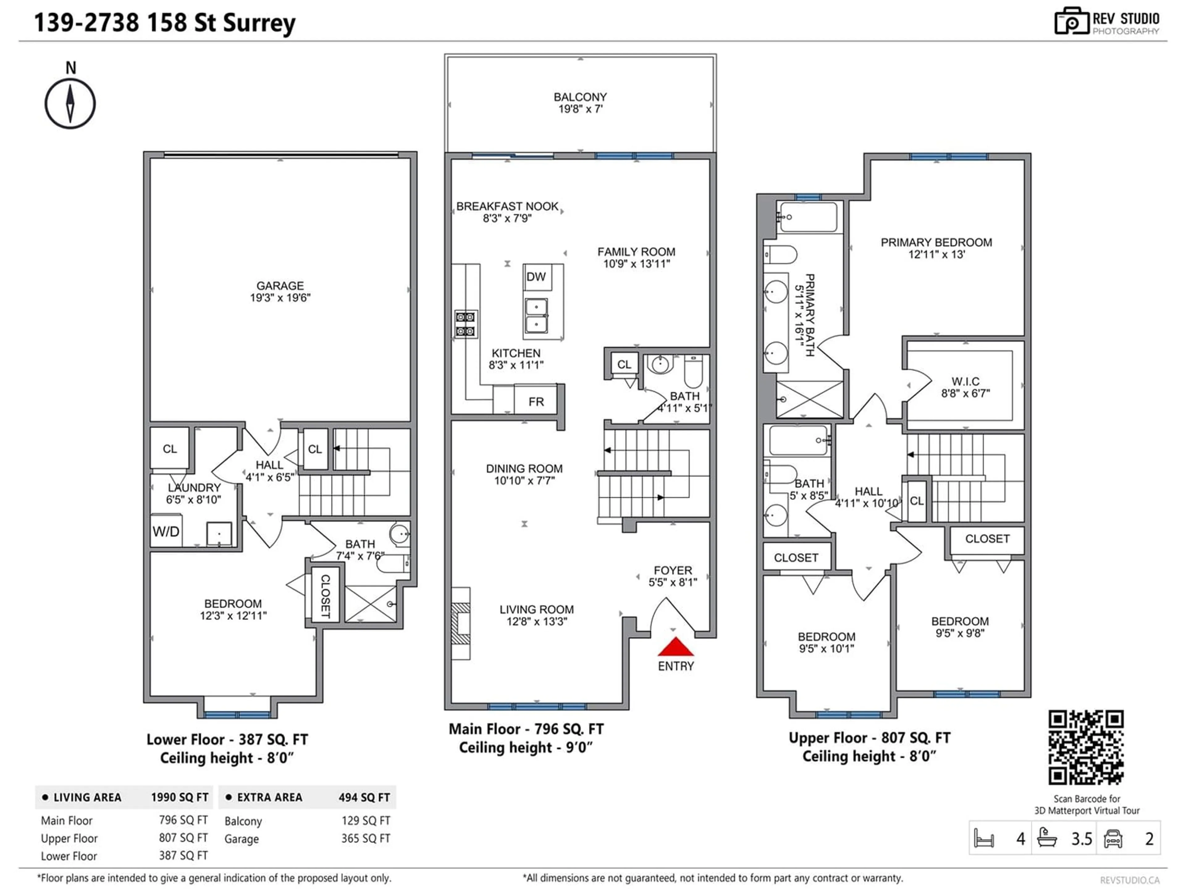 Floor plan for 139 2738 158 STREET, Surrey British Columbia V3Z3K3