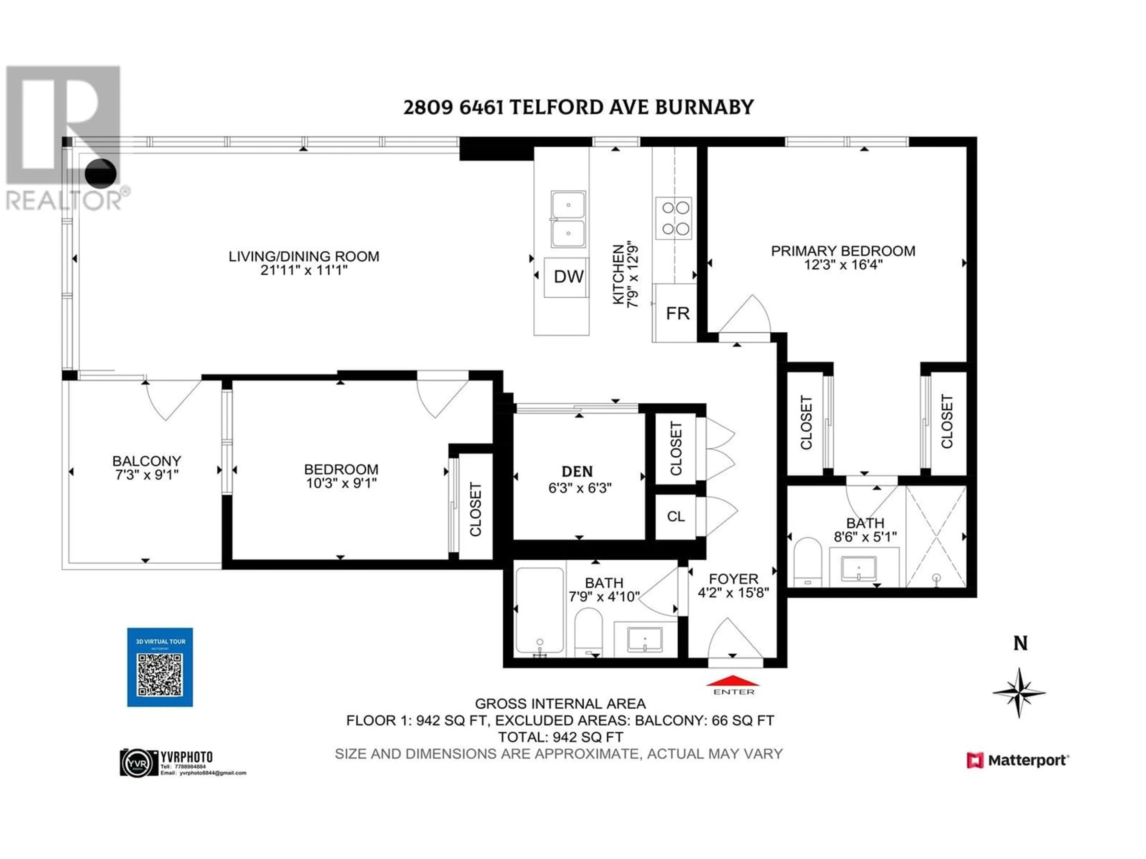 Floor plan for 2809 6461 TELFORD AVENUE, Burnaby British Columbia V5H0B7