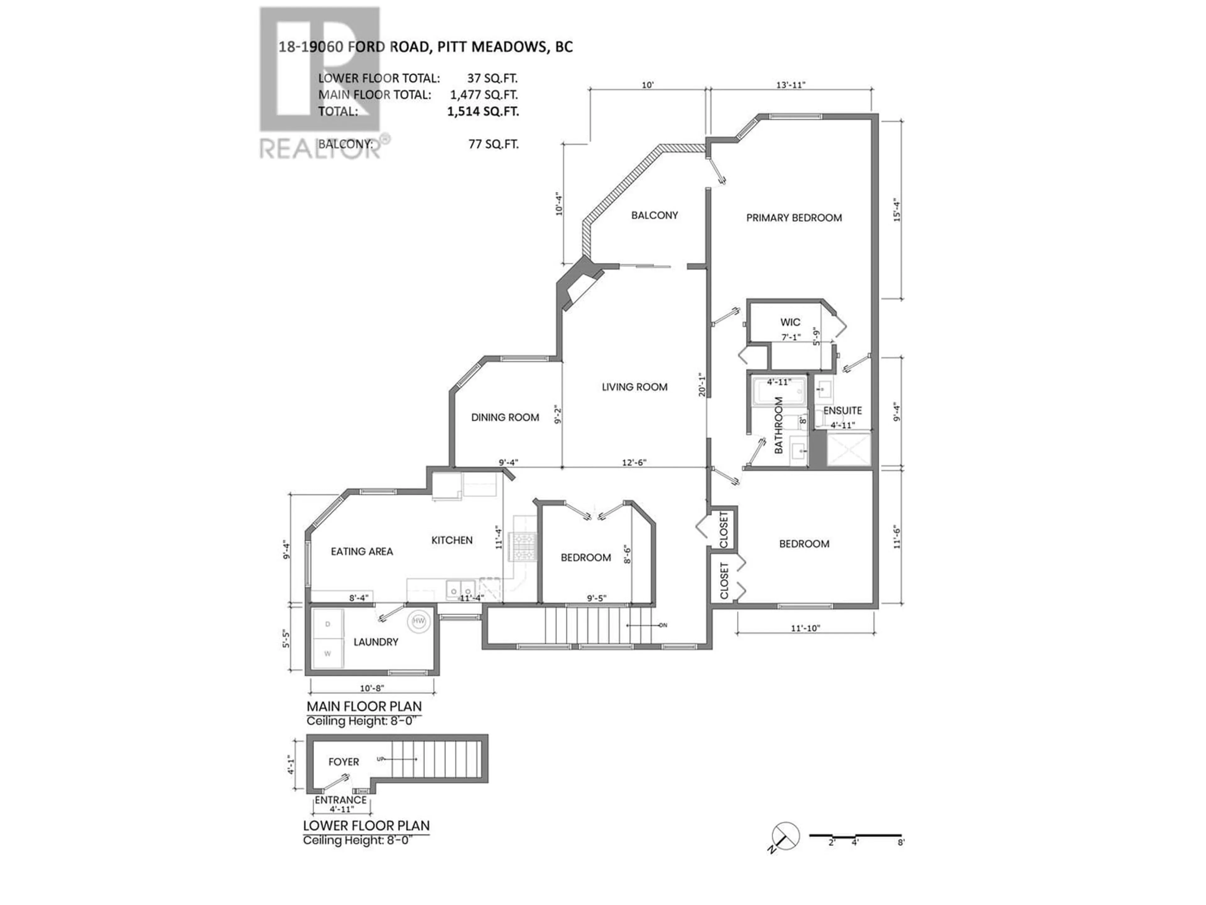 Floor plan for 18 19060 FORD ROAD, Pitt Meadows British Columbia V3Y2M2