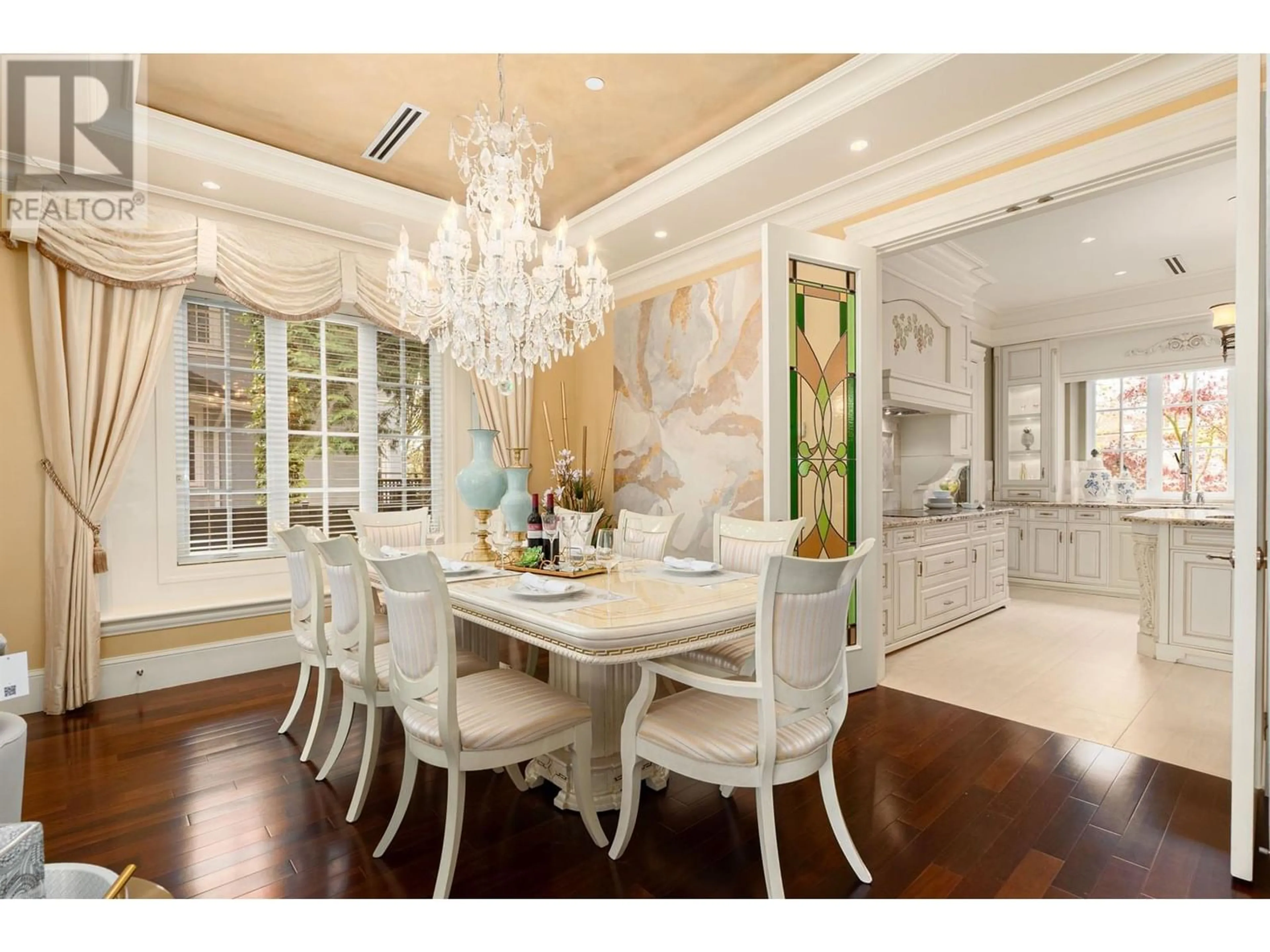 Dining room, wood floors for 6037 CHURCHILL STREET, Vancouver British Columbia V6M3H4