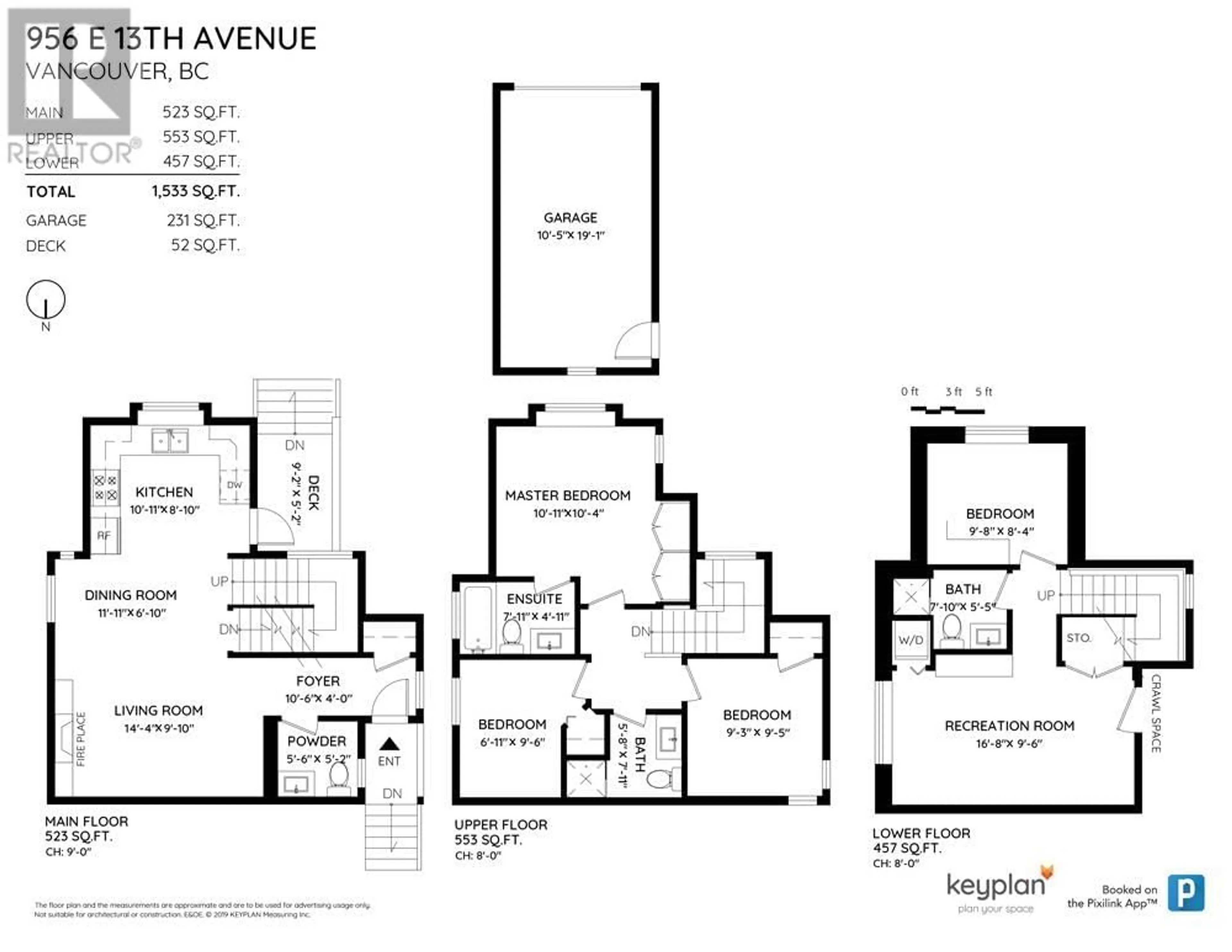 Floor plan for 956 E 13TH AVENUE, Vancouver British Columbia V5T2L6