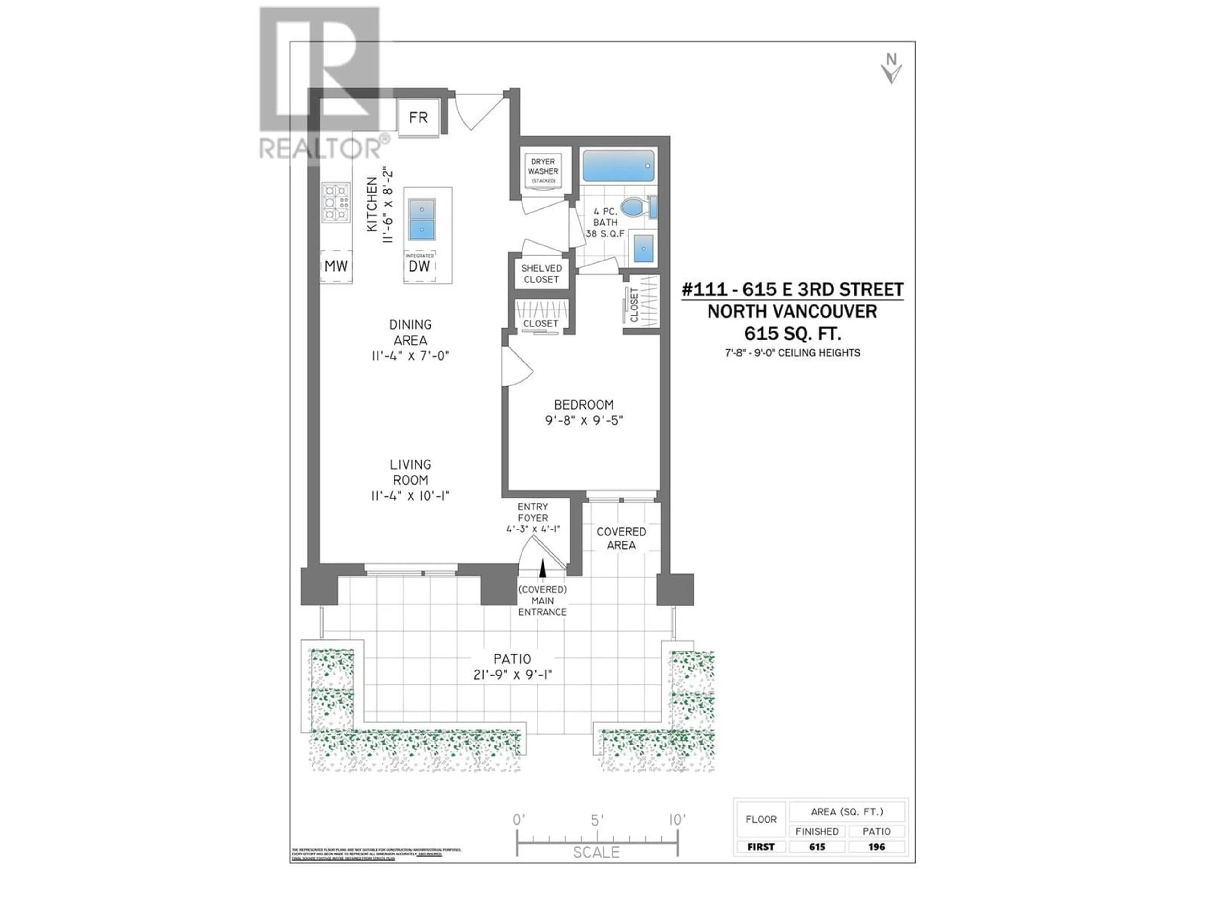 Floor plan for 111 615 E 3RD STREET, North Vancouver British Columbia V7L0G3