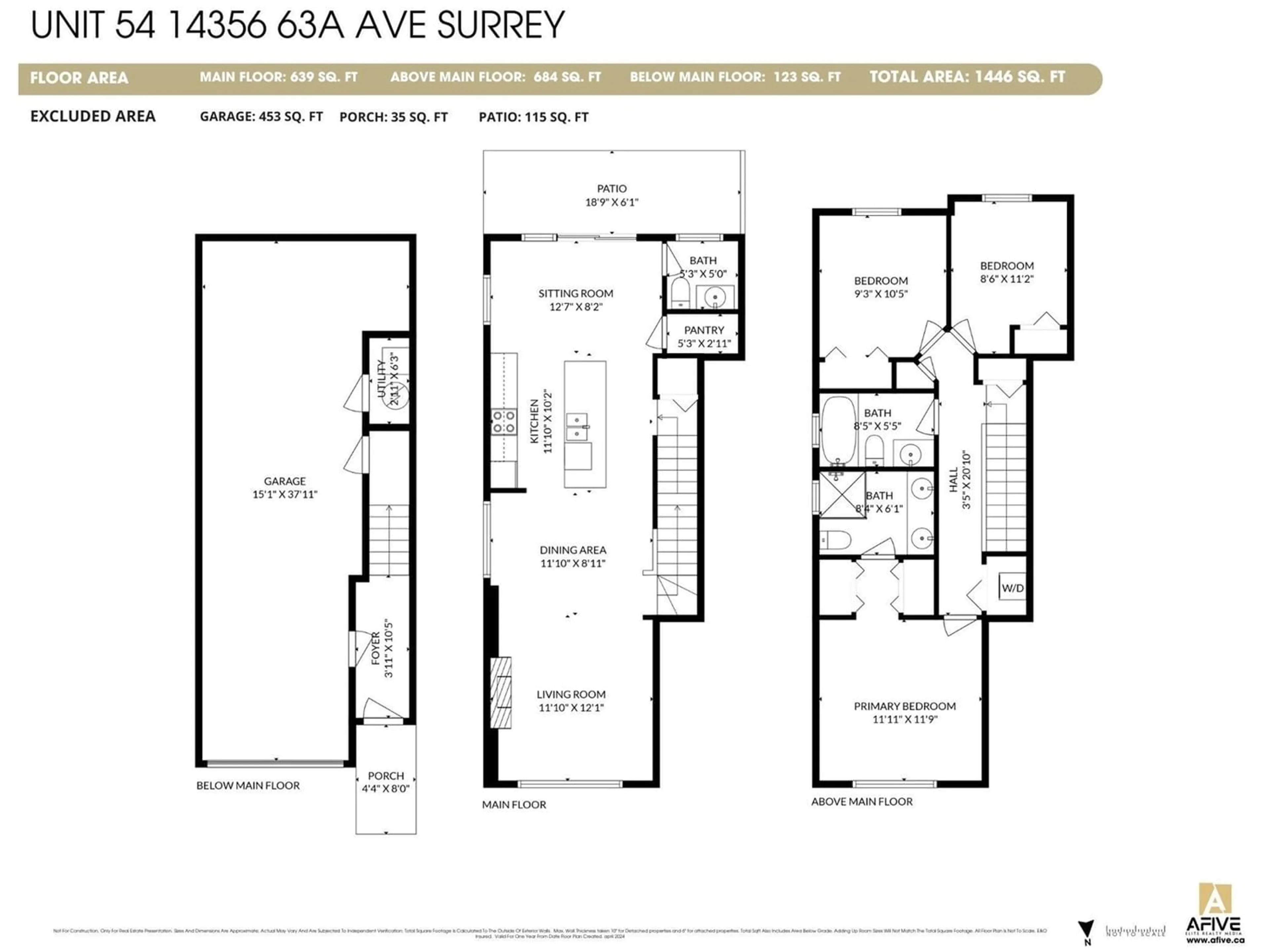 Floor plan for 54 14356 63A AVENUE, Surrey British Columbia V3X0E3