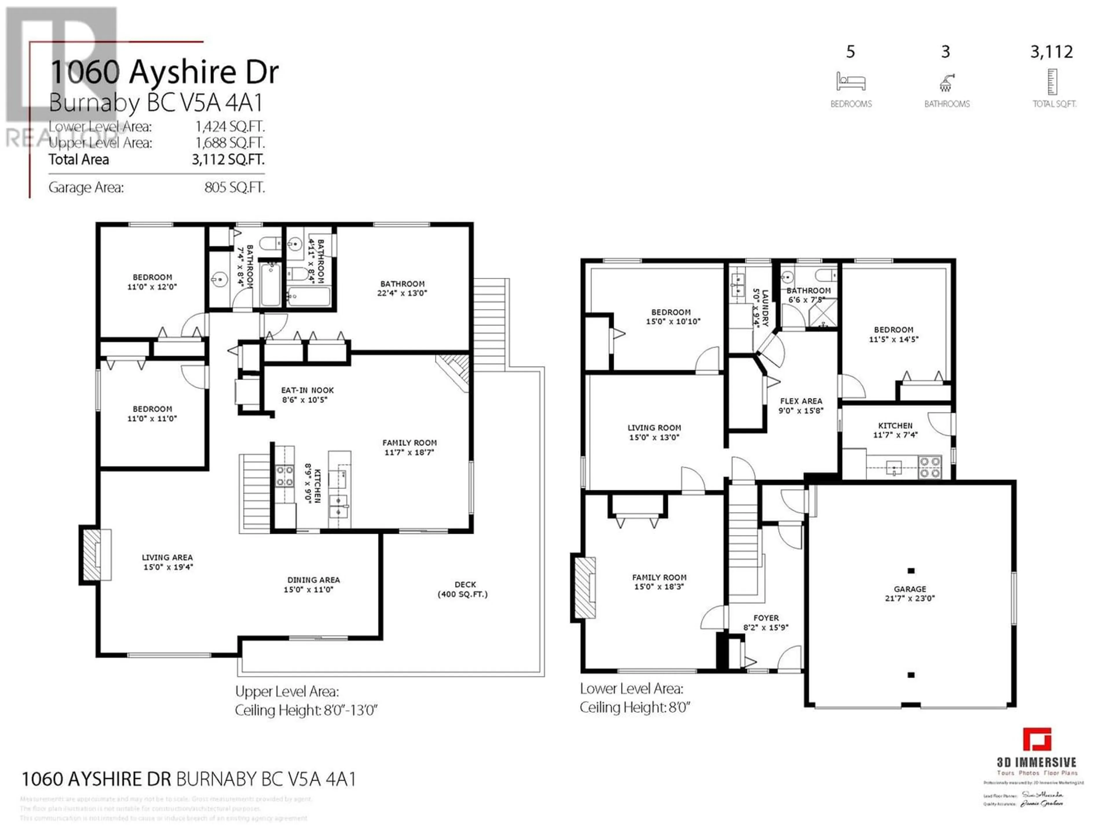 Floor plan for 1060 AYSHIRE DRIVE, Burnaby British Columbia V5A4A1
