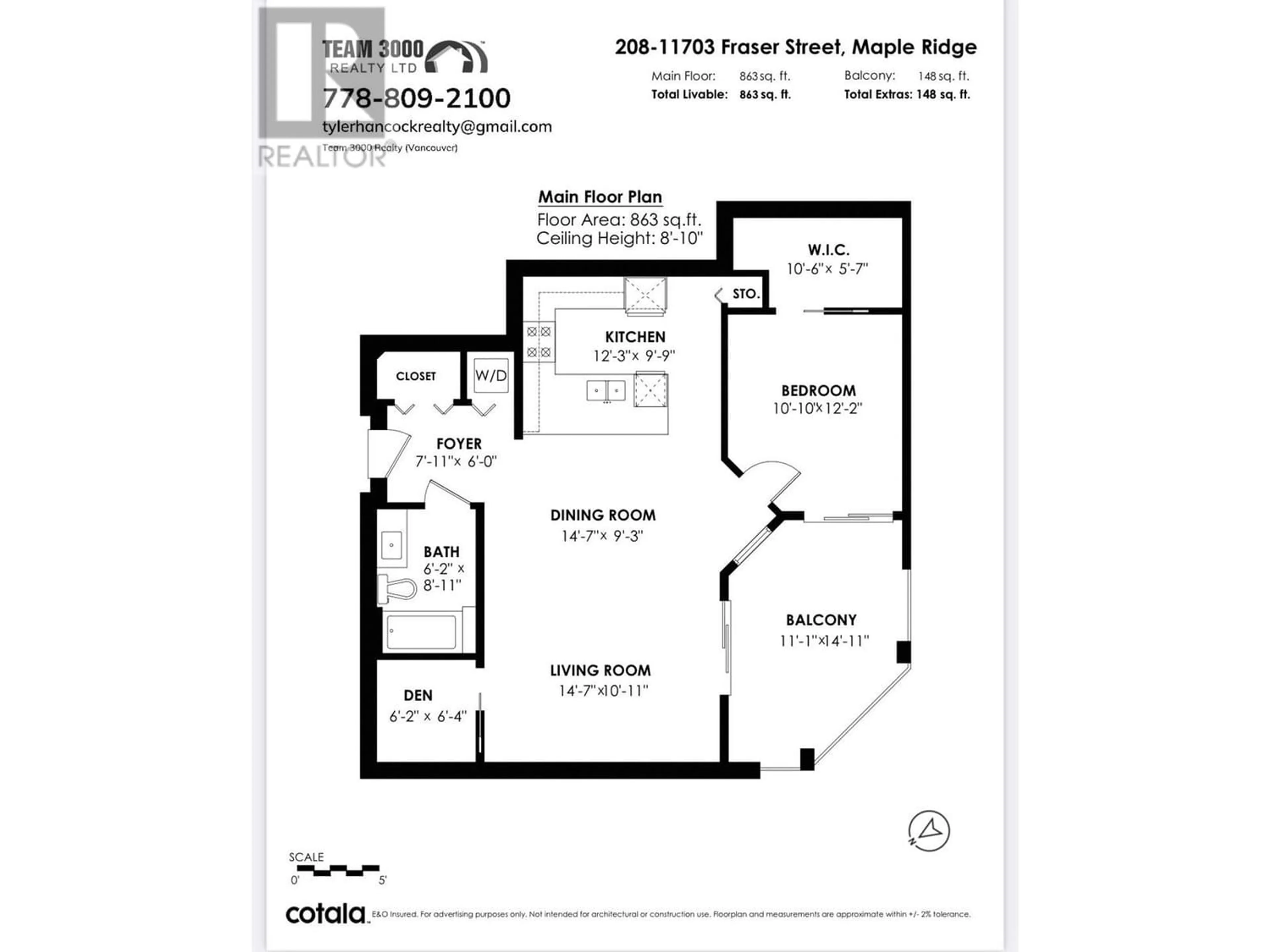 Floor plan for 208 11703 FRASER STREET, Maple Ridge British Columbia V2X9A7