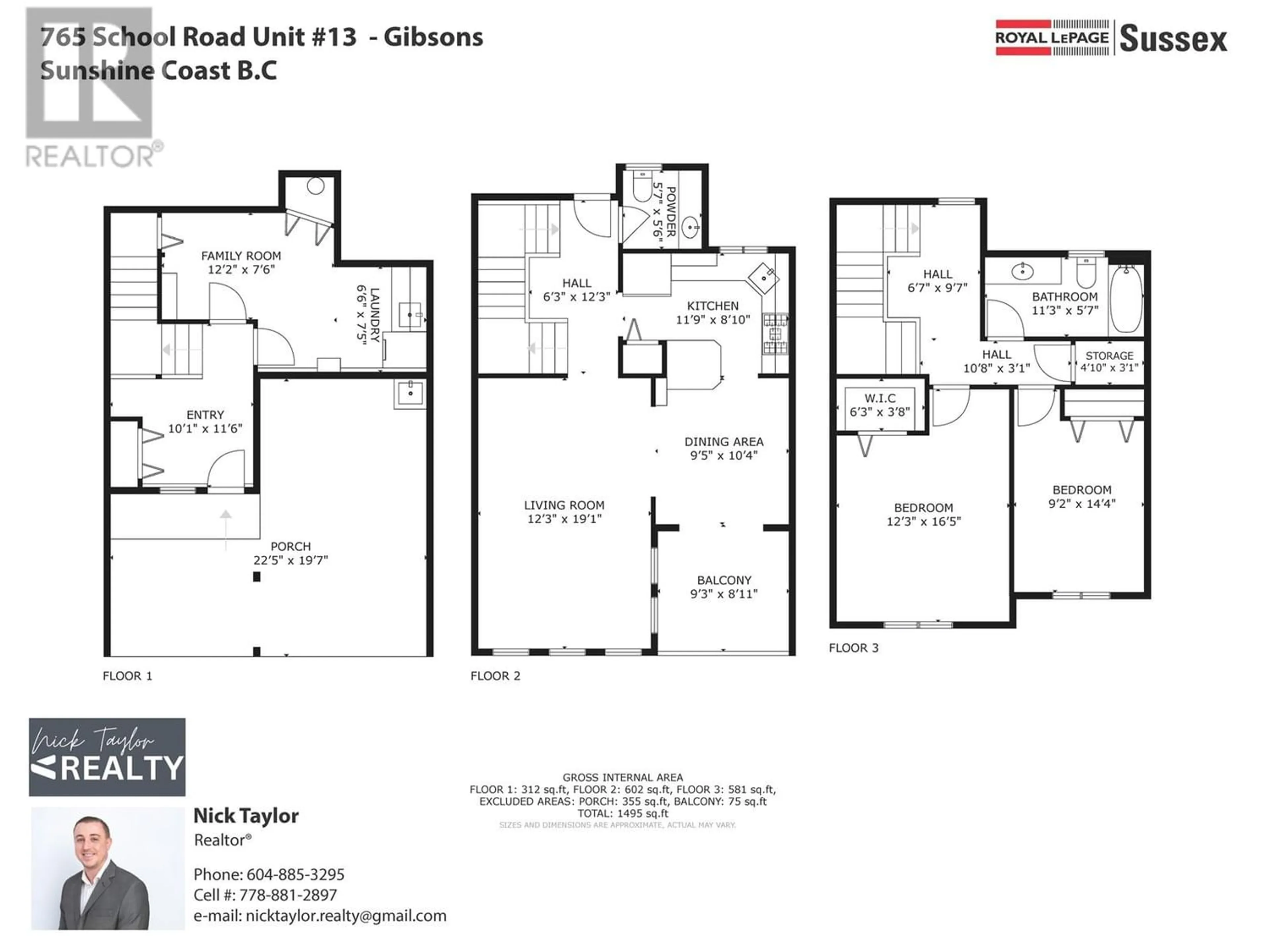 Floor plan for 13 765 SCHOOL ROAD, Gibsons British Columbia V0N1V9