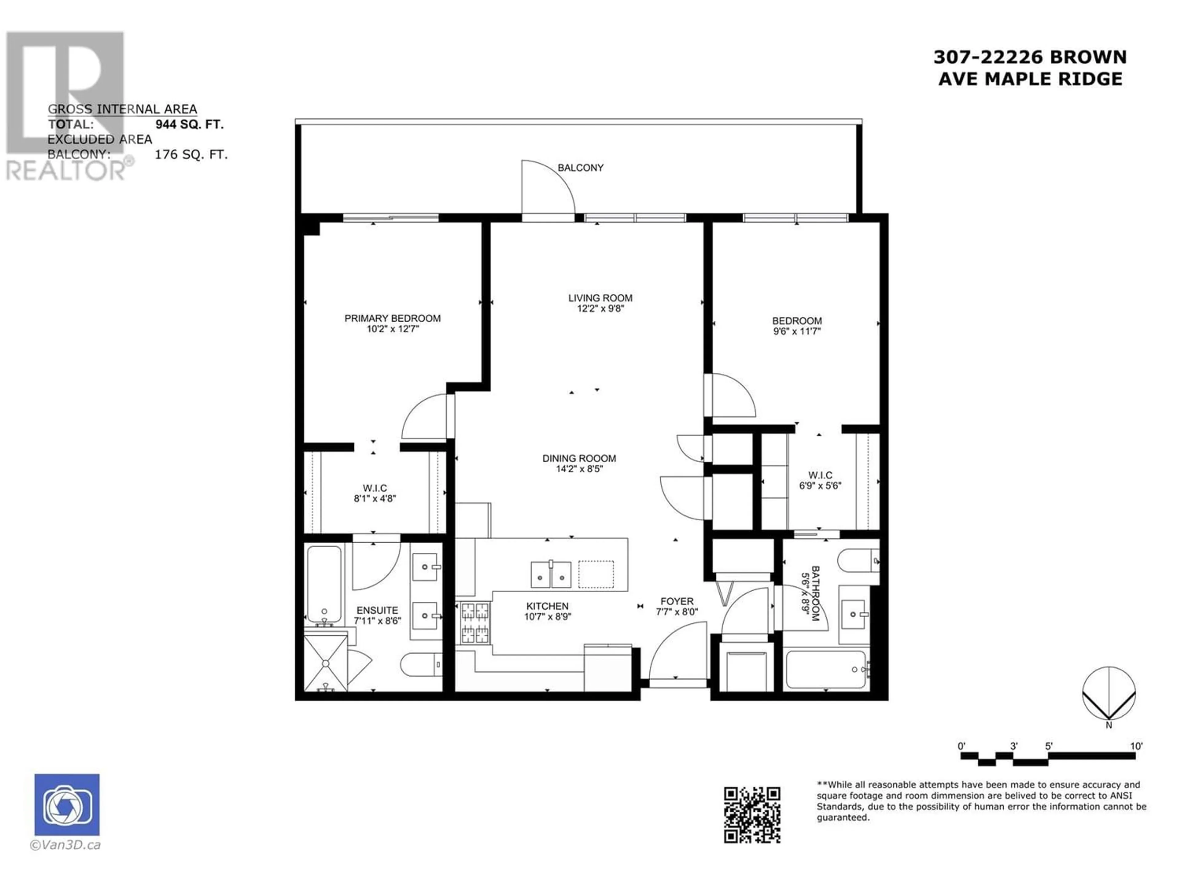 Floor plan for 307 22226 BROWN AVENUE, Maple Ridge British Columbia V2X4R2