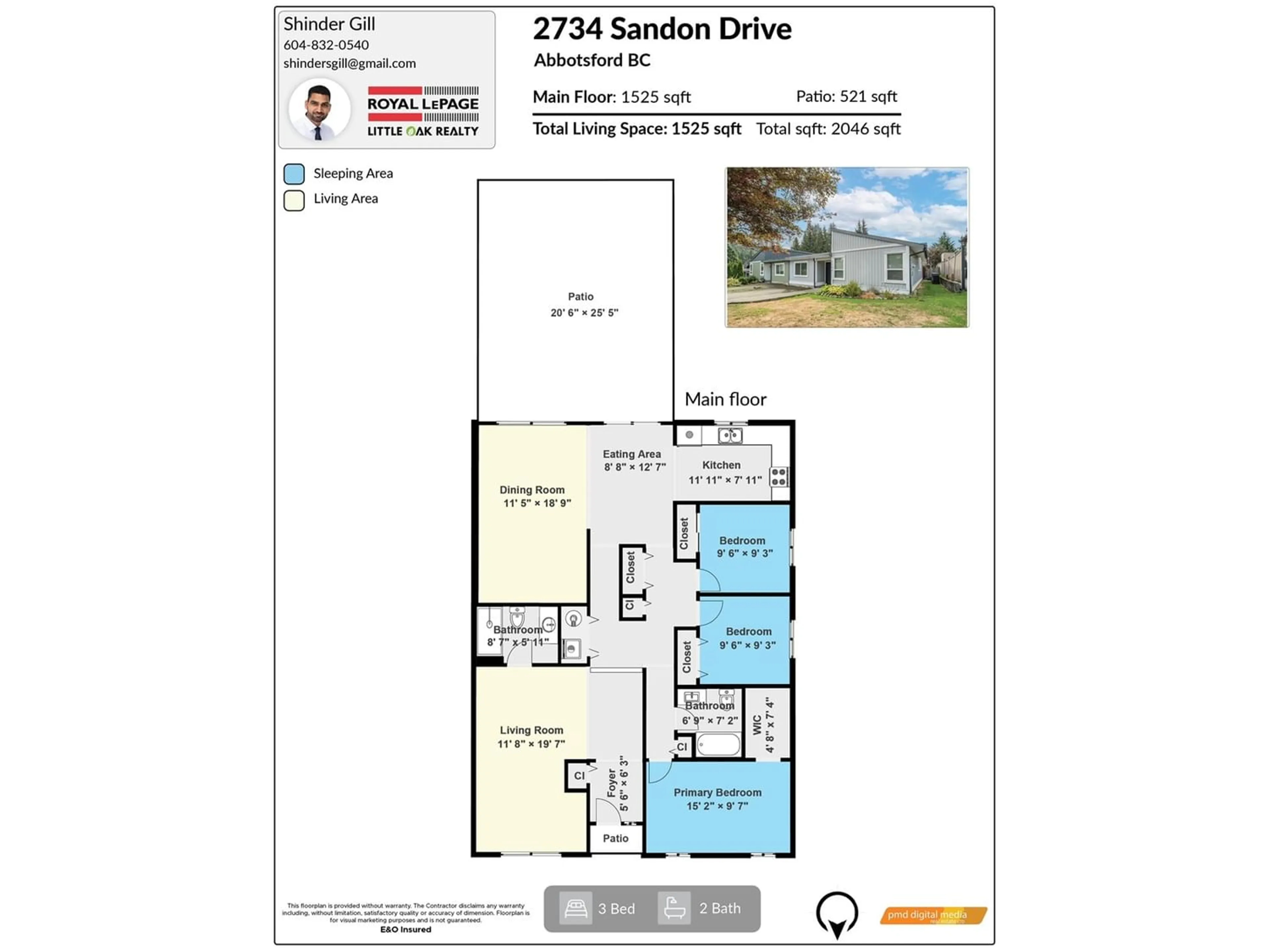 Floor plan for 2734 SANDON DRIVE, Abbotsford British Columbia V2S6B7