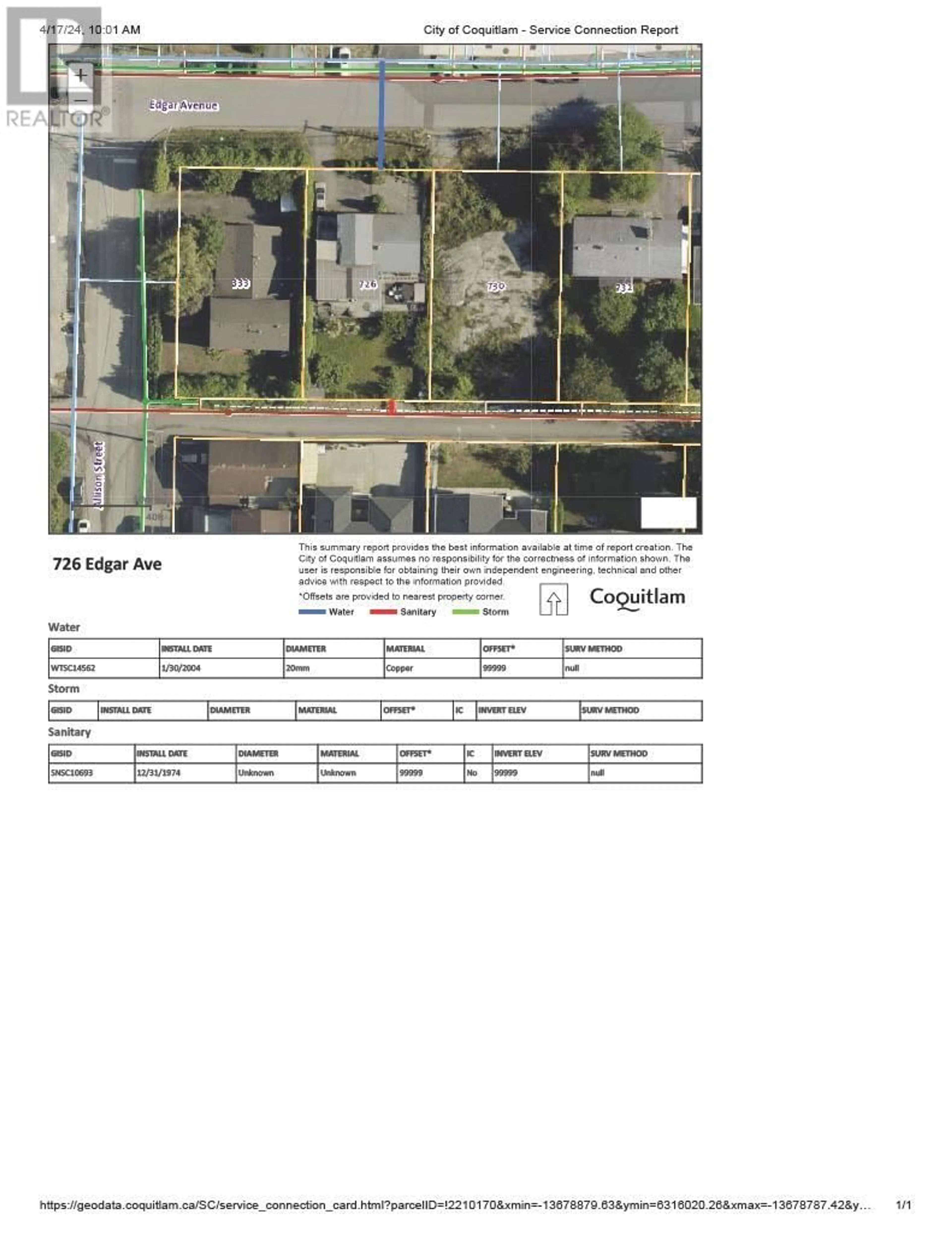 Floor plan for 726 EDGAR AVENUE, Coquitlam British Columbia V3K2J5