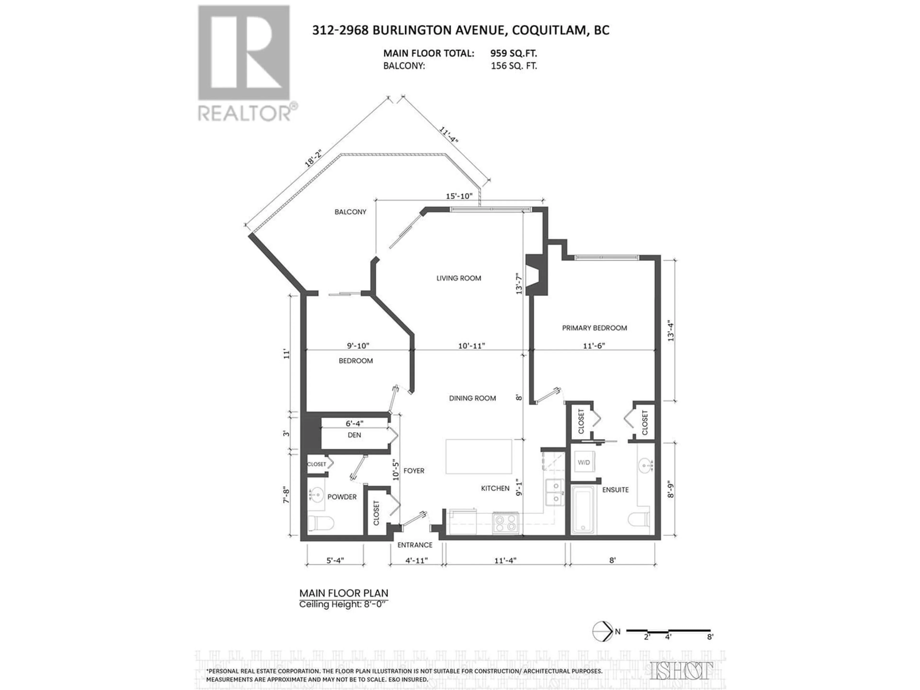 Floor plan for 312 2968 BURLINGTON DRIVE, Coquitlam British Columbia V3B7N4