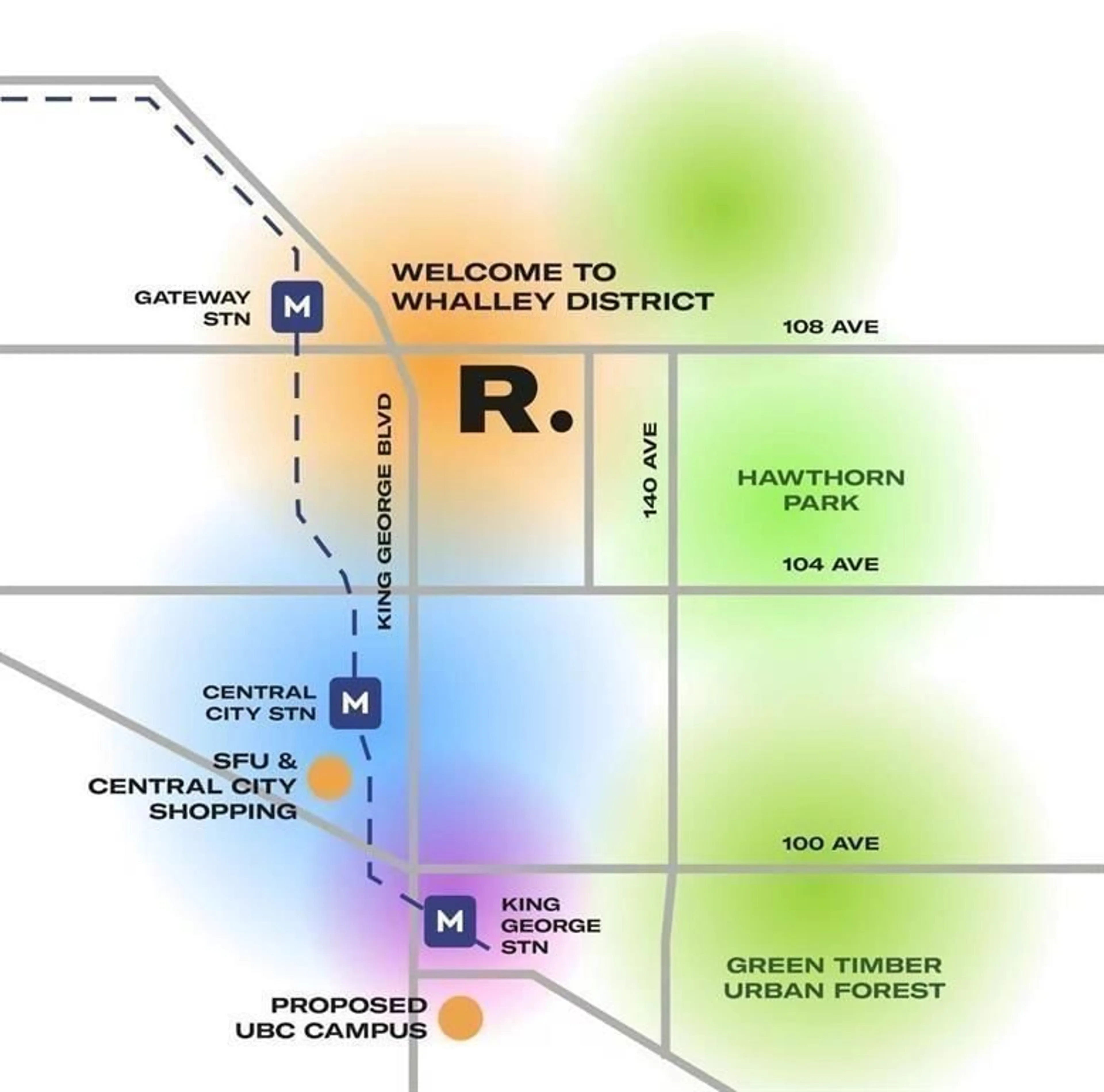 Picture of a map for E313 13858 108 AVENUE, Surrey British Columbia V3T2K8