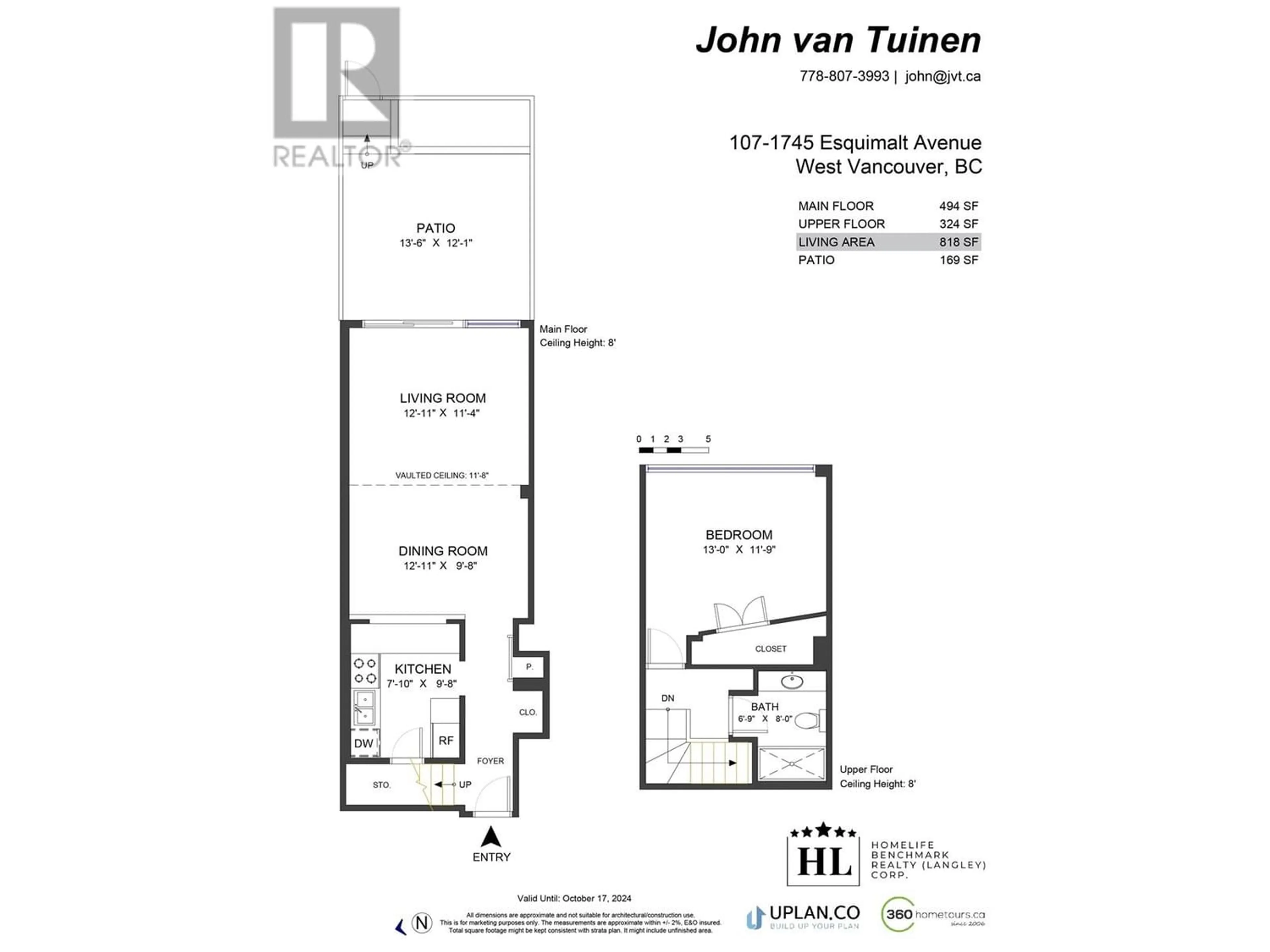 Floor plan for 107 1745 ESQUIMALT AVENUE, West Vancouver British Columbia V7V1R7