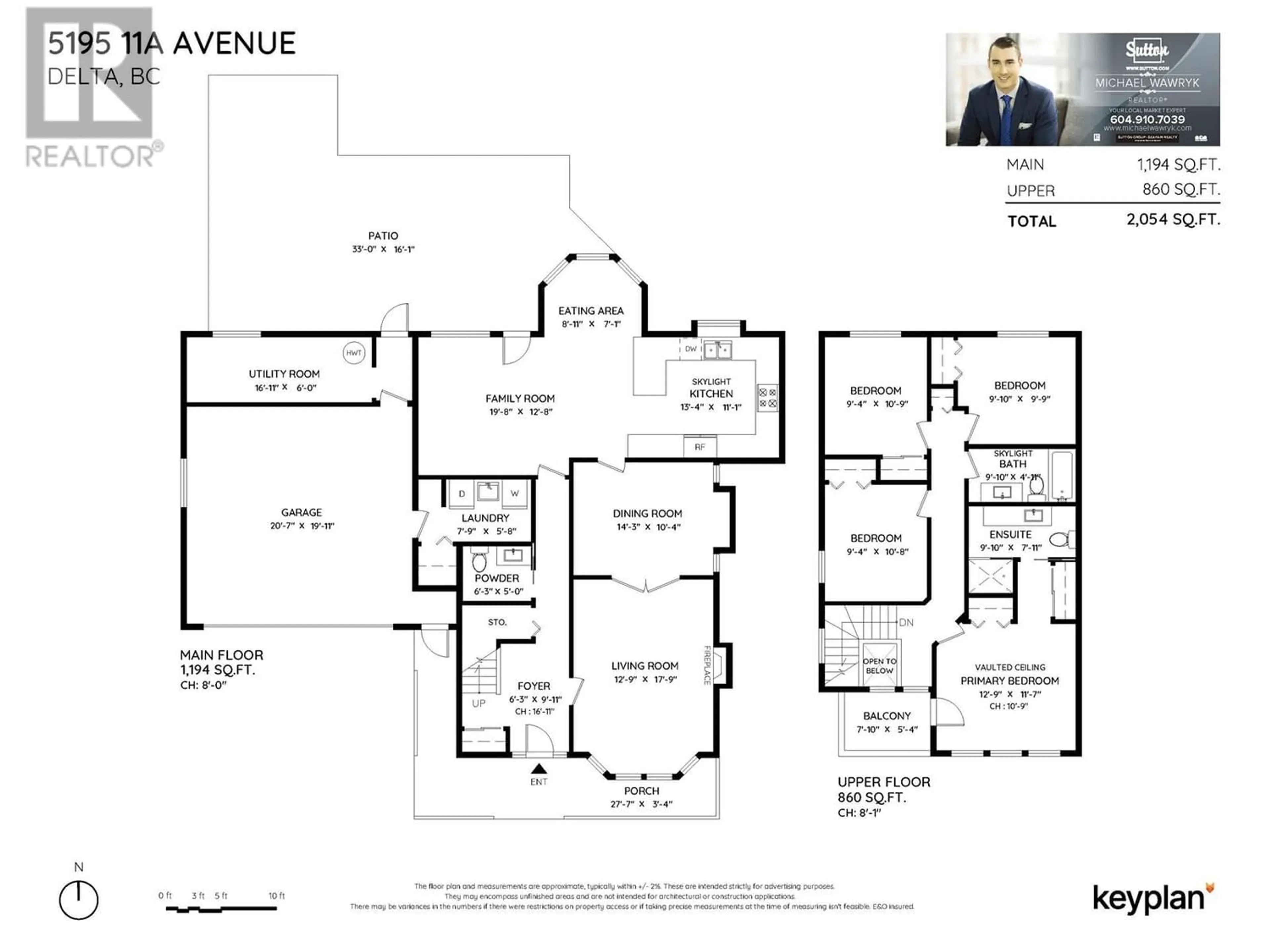 Floor plan for 5195 11A AVENUE, Delta British Columbia V4M1Z7