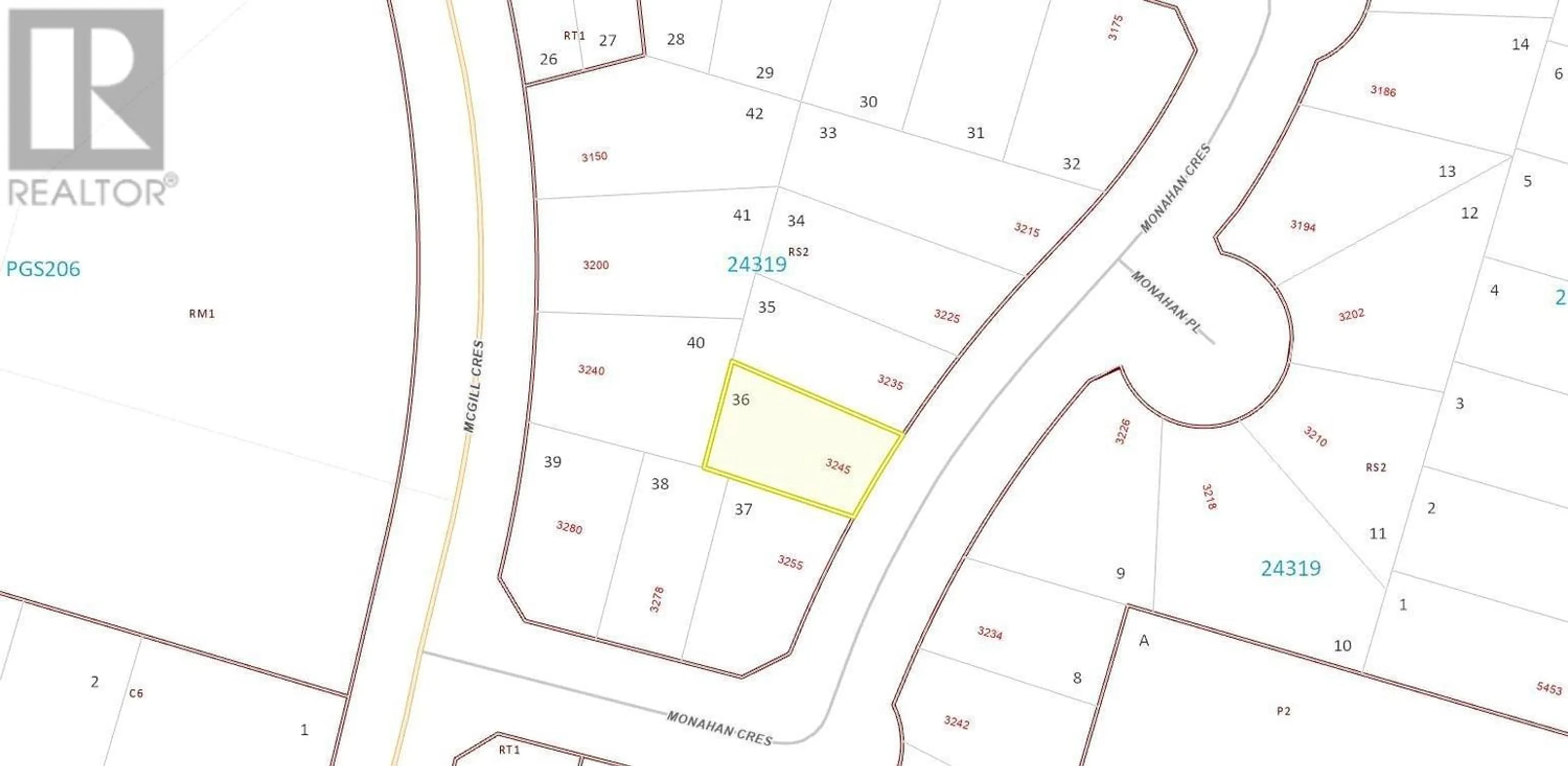 Picture of a map for 3245 MONAHAN CRESCENT, Prince George British Columbia V2N4E4
