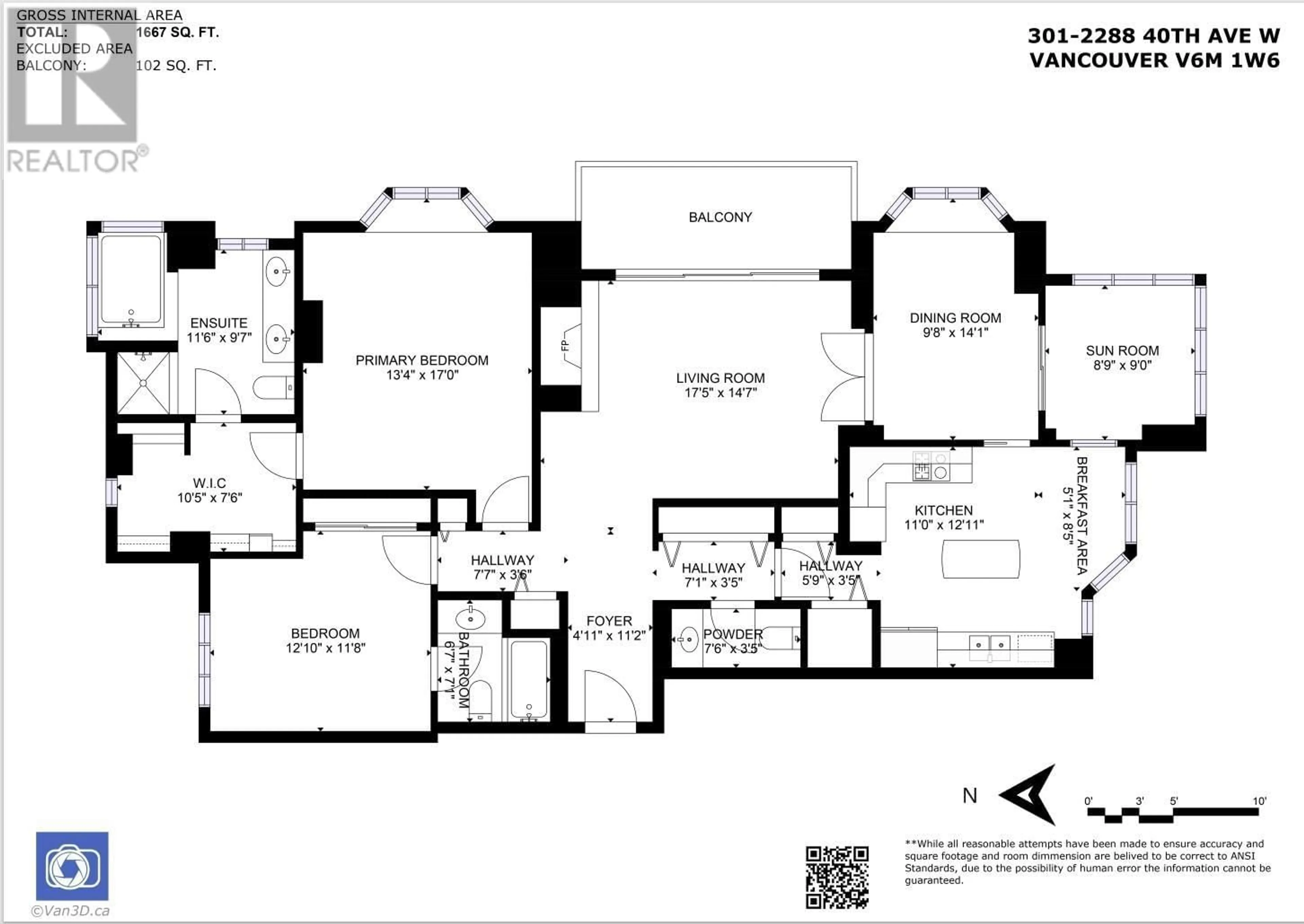 Floor plan for 301 2288 W 40TH AVENUE, Vancouver British Columbia V6M1W6