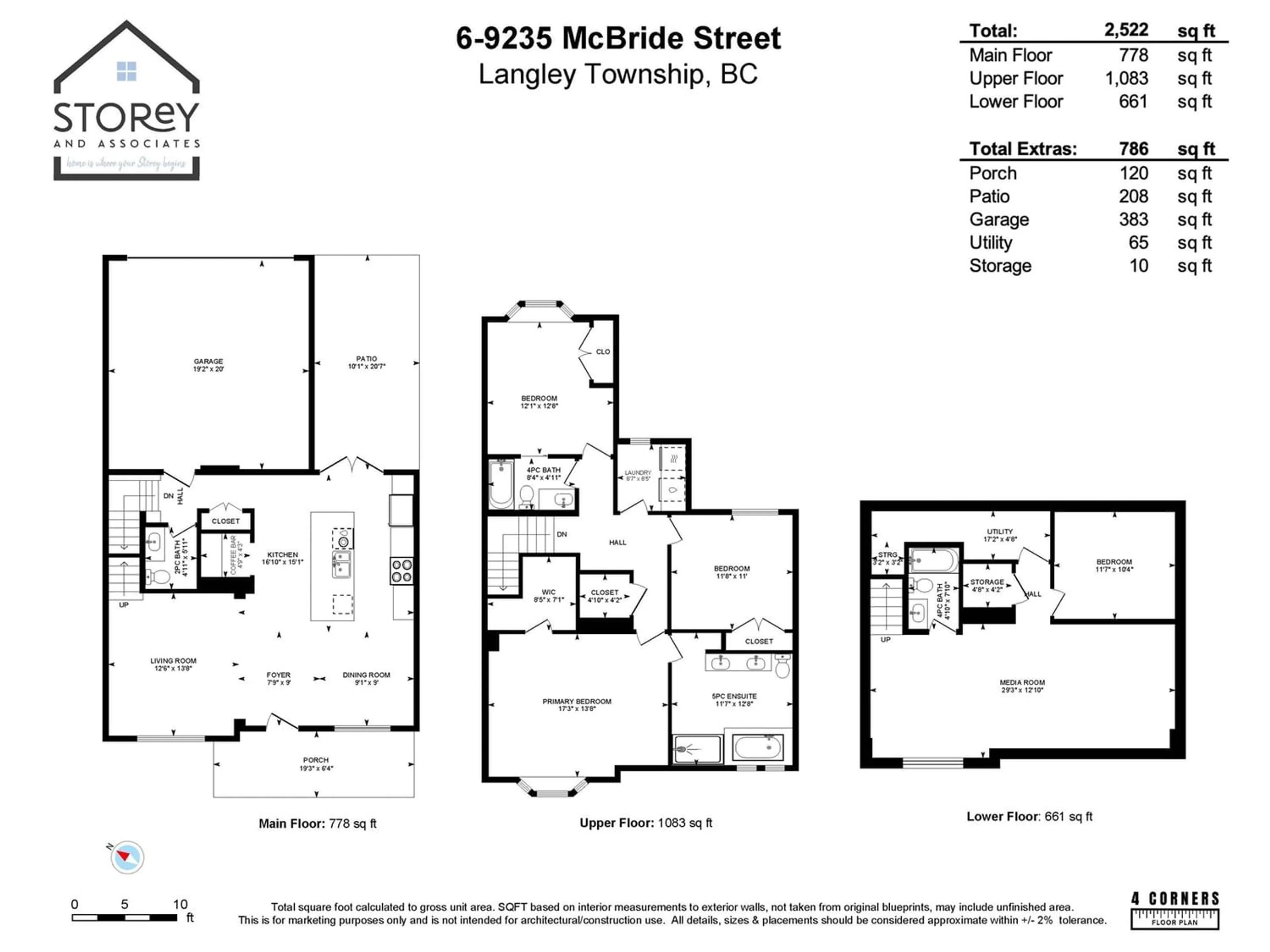 Floor plan for 6 9235 MCBRIDE STREET, Langley British Columbia V1M2S6
