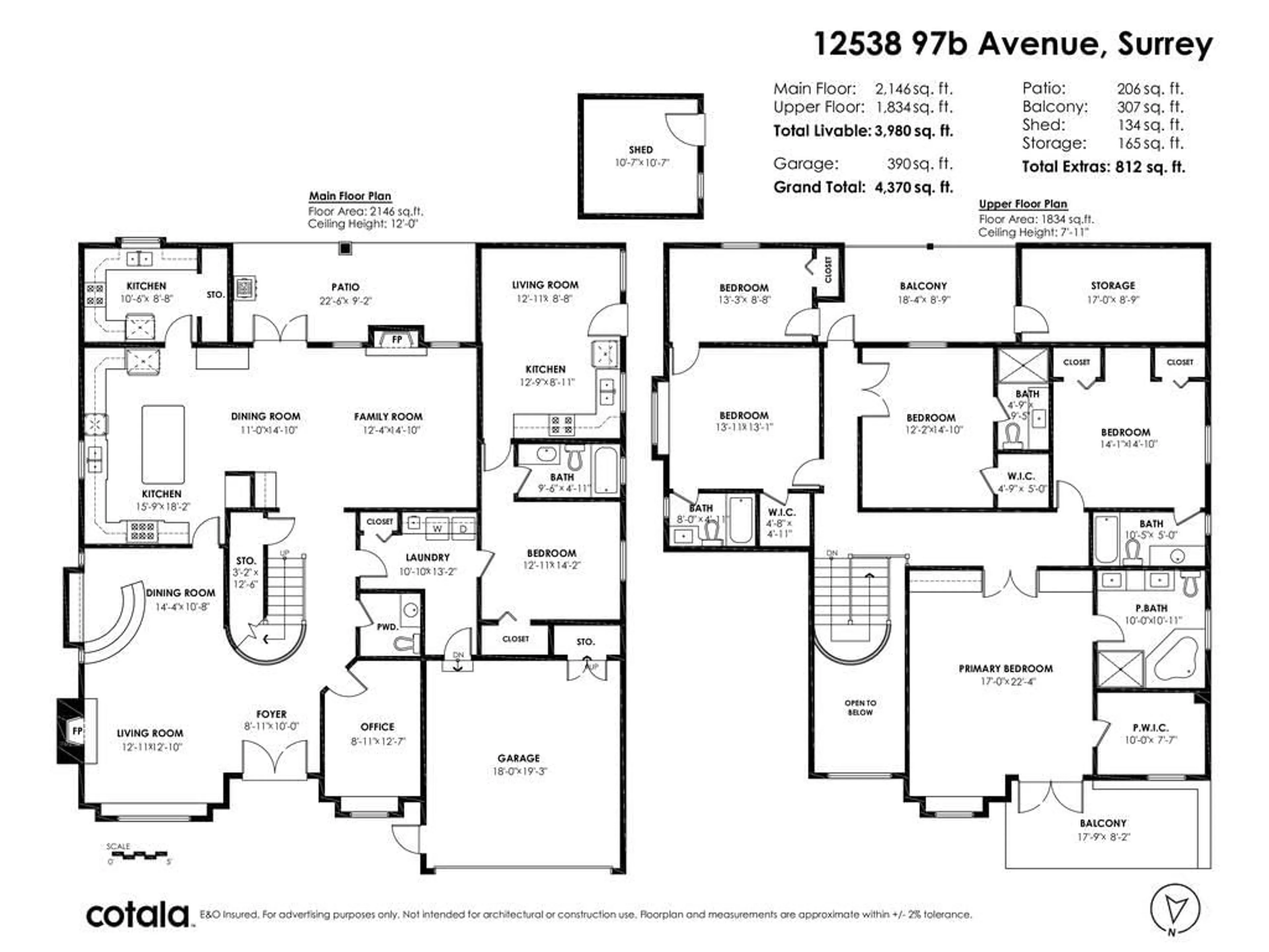 Floor plan for 12538 97B AVENUE, Surrey British Columbia V3V2H8