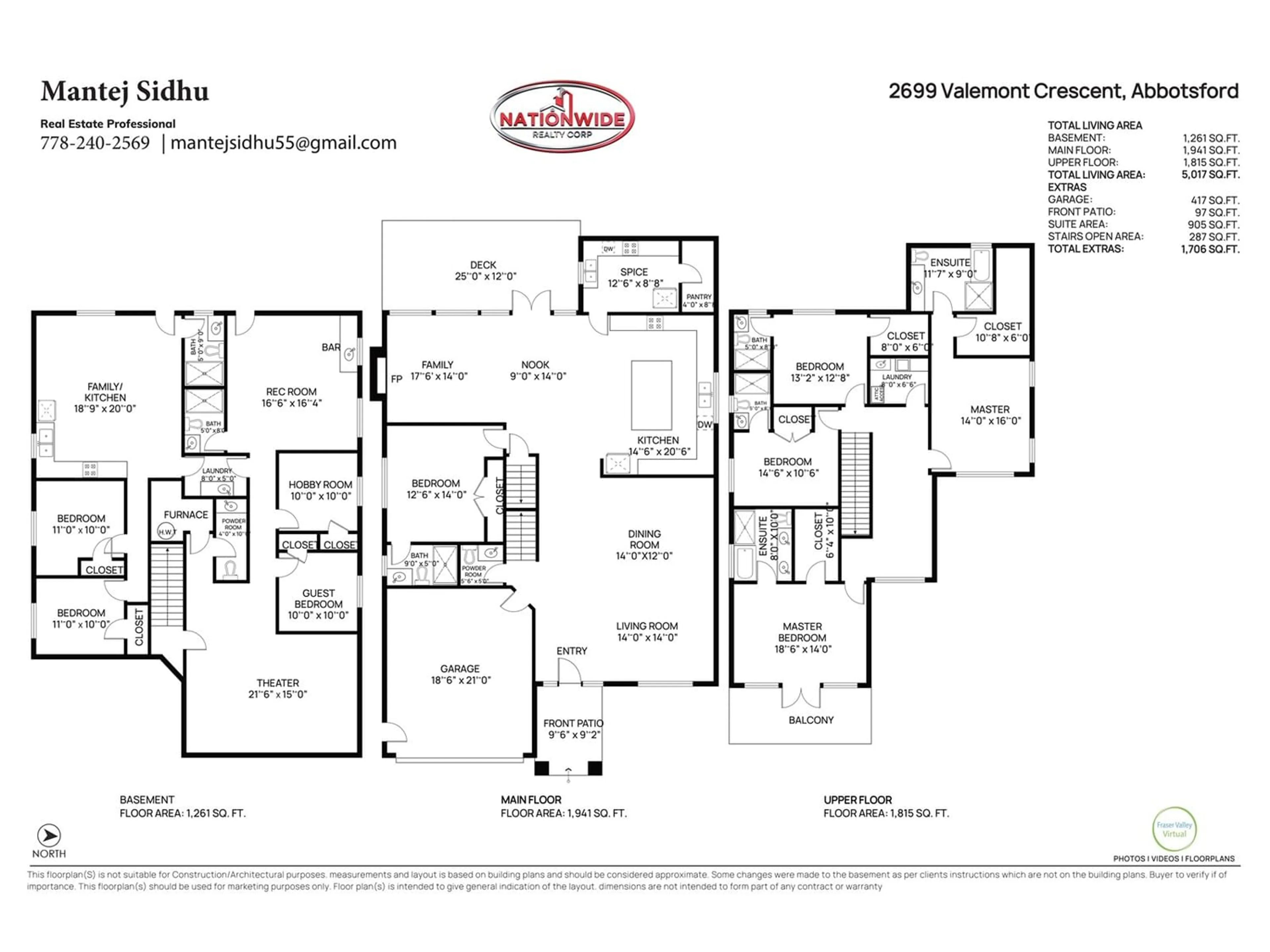Floor plan for 2699 VALEMONT CRESCENT, Abbotsford British Columbia V2T3V6