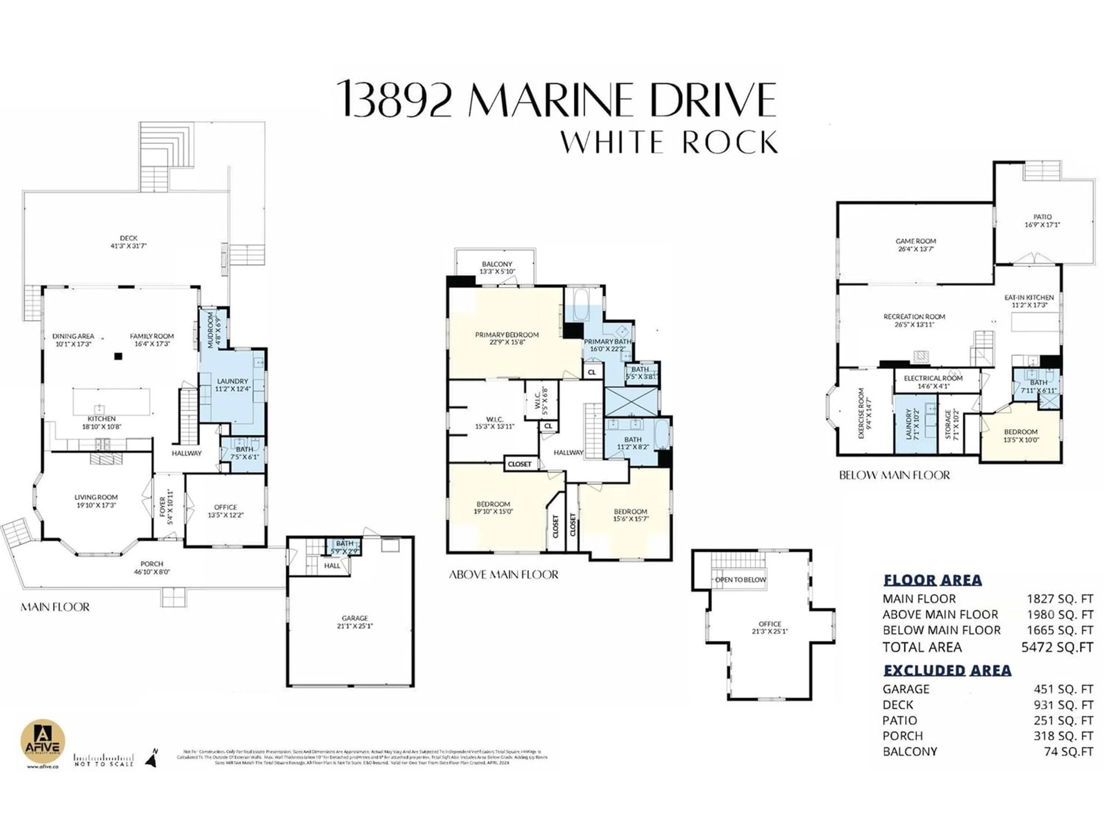 Floor plan for 13892 MARINE DRIVE, White Rock British Columbia V4B1A4