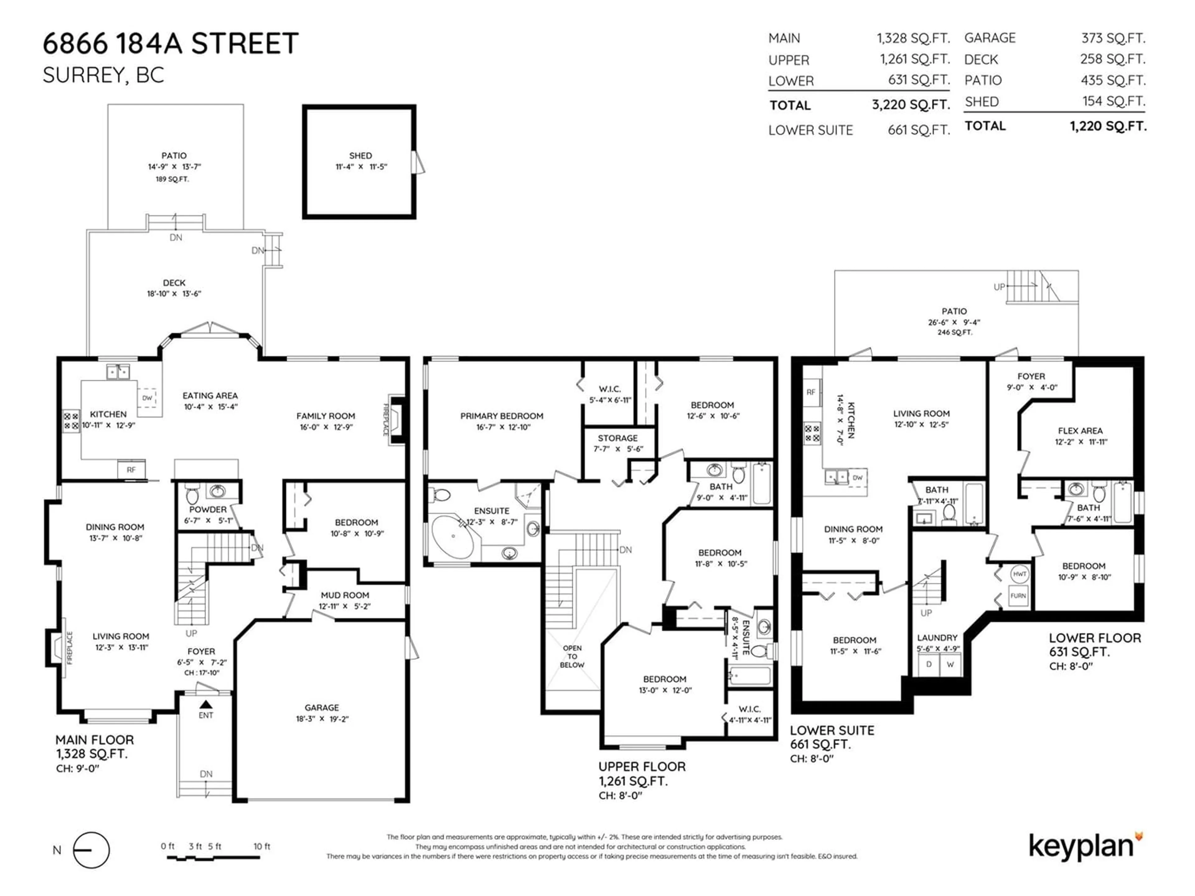 Floor plan for 6866 184A STREET, Surrey British Columbia V3S9H9