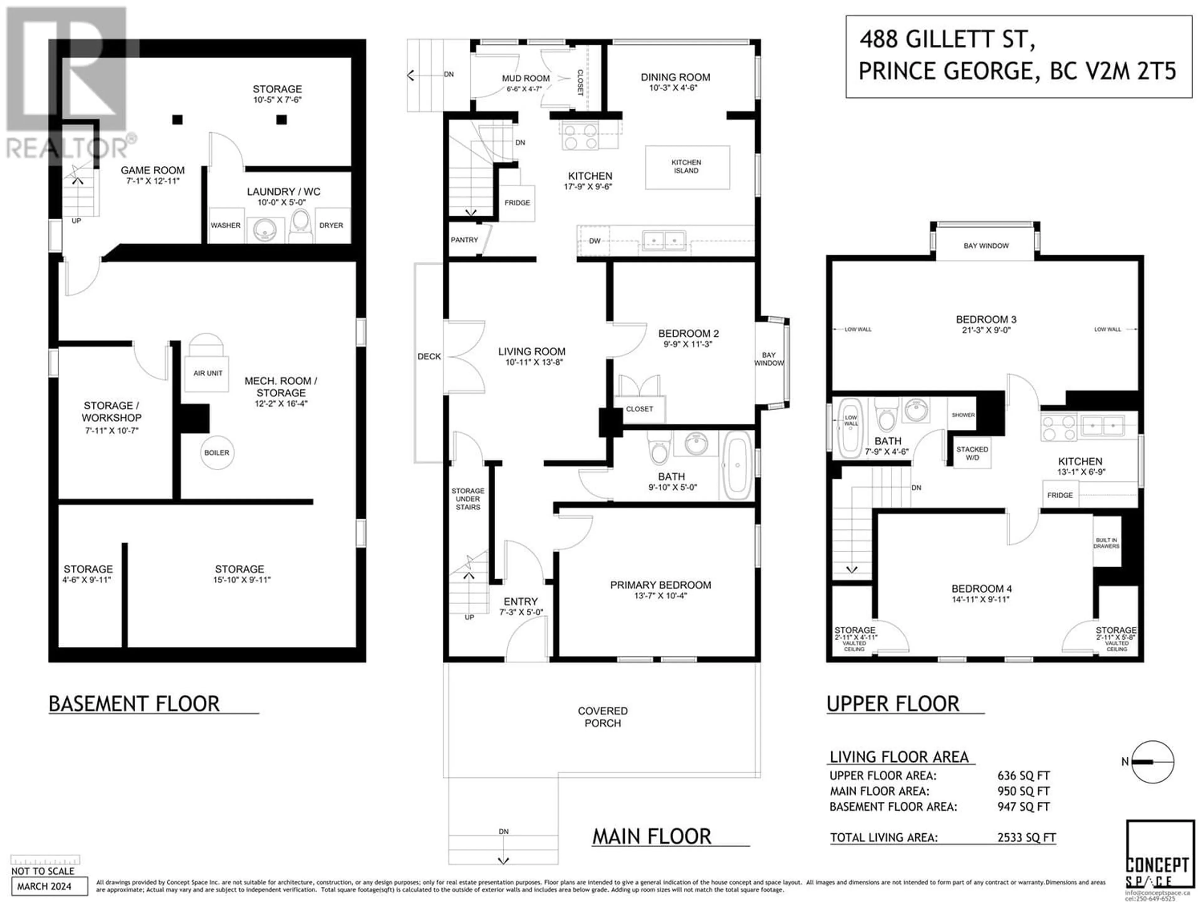 Floor plan for 488 GILLETT STREET, Prince George British Columbia V2M2T5