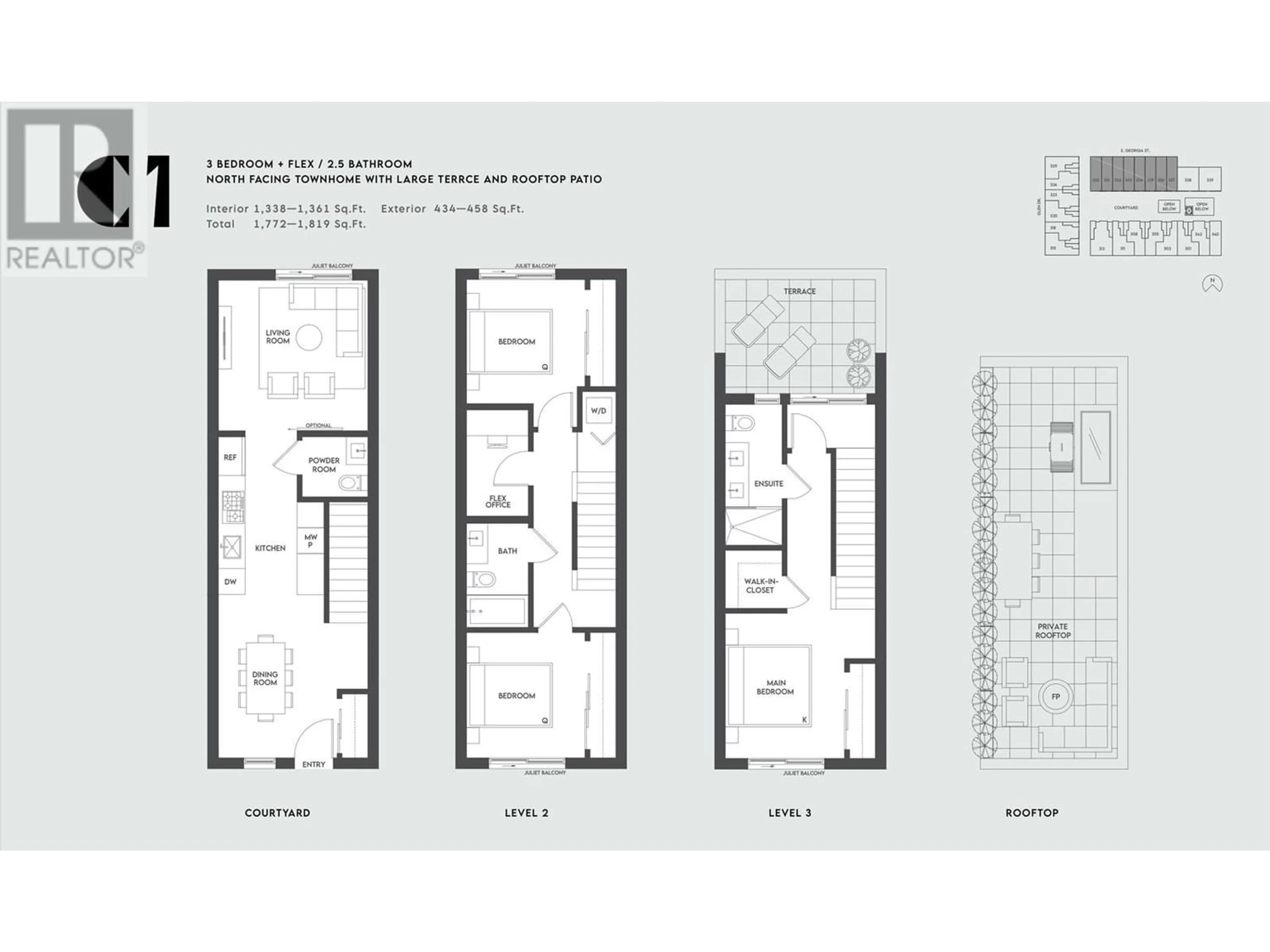 Floor plan for 333 1128 E GEORGIA STREET, Vancouver British Columbia V6A1Z3