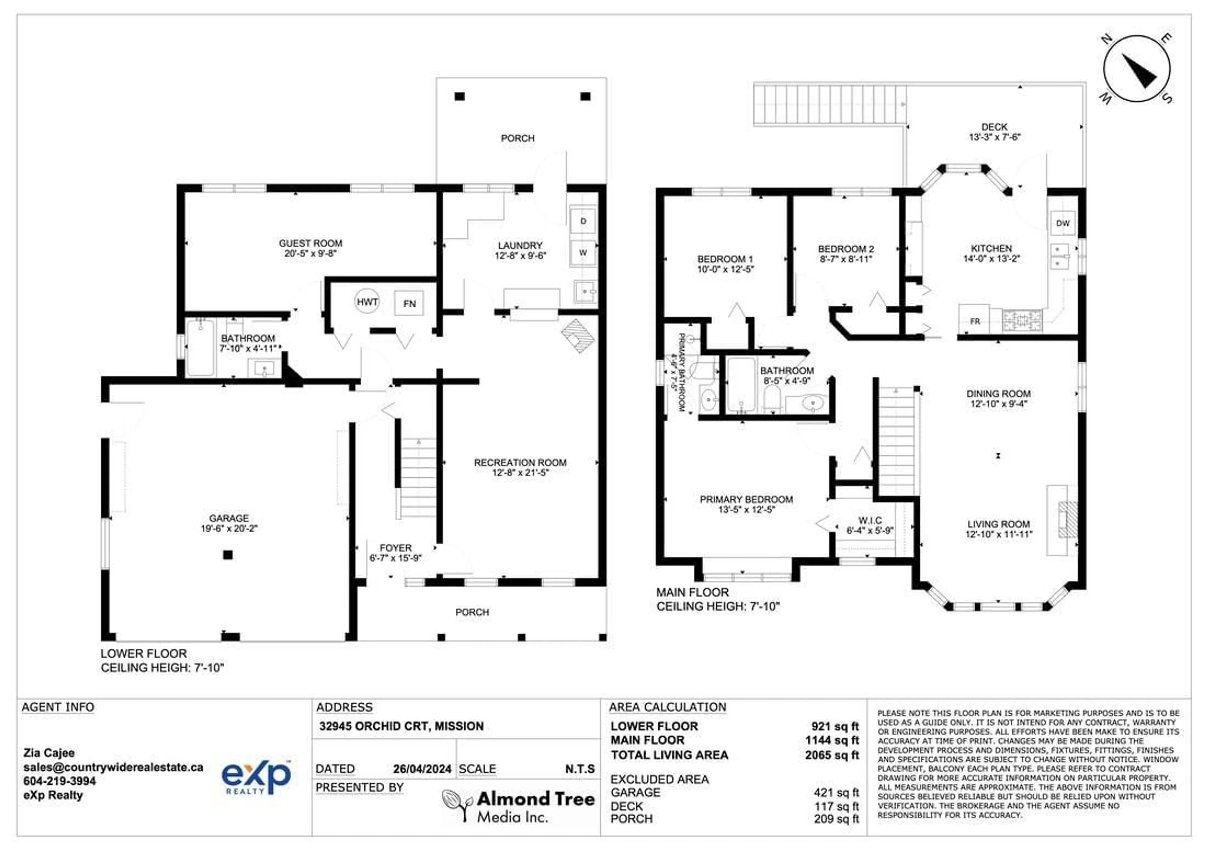 Floor plan for 32945 ORCHID COURT, Mission British Columbia V2V7H8
