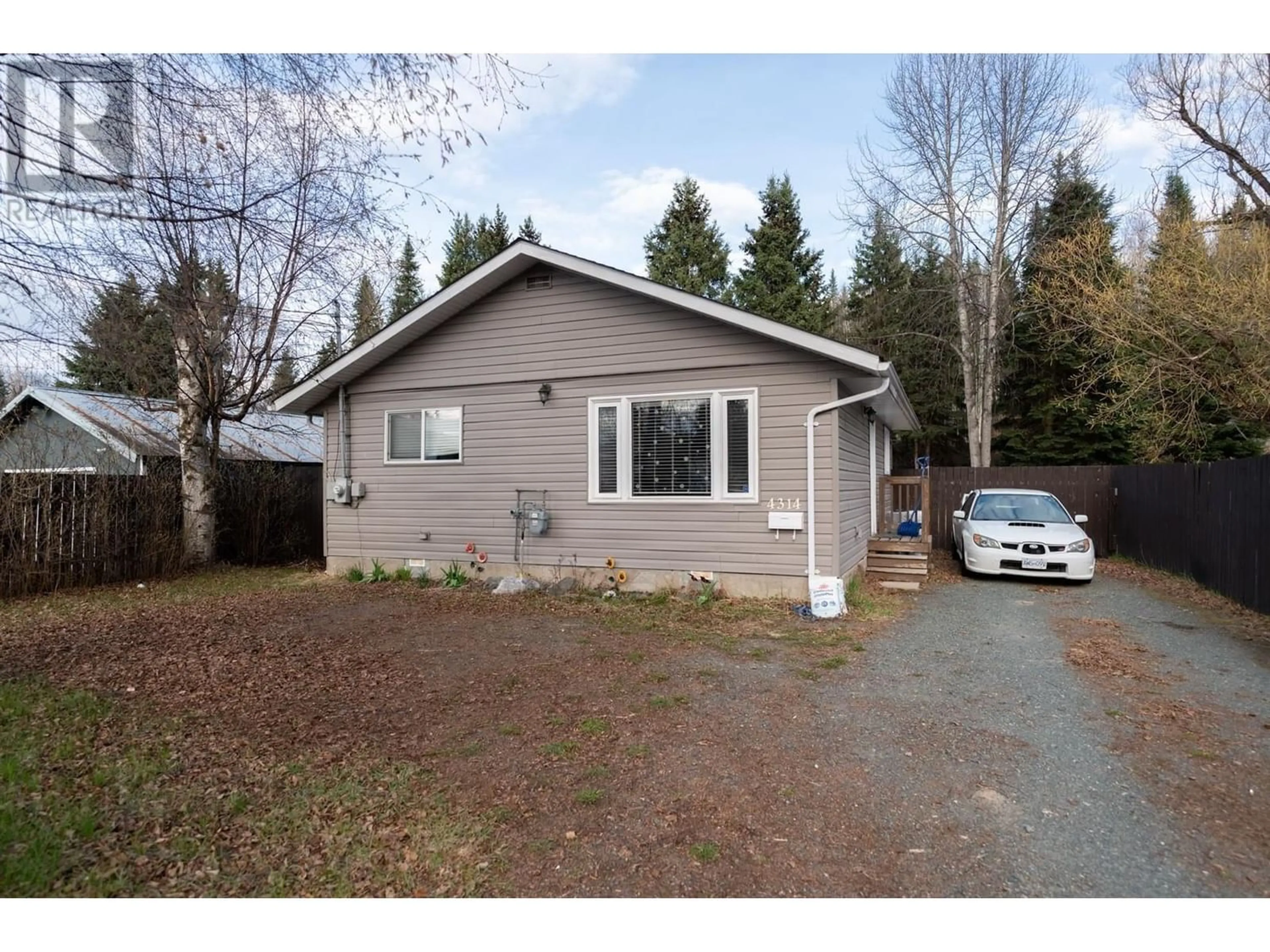 Frontside or backside of a home for 4314 FEHR ROAD, Prince George British Columbia V2K1R1