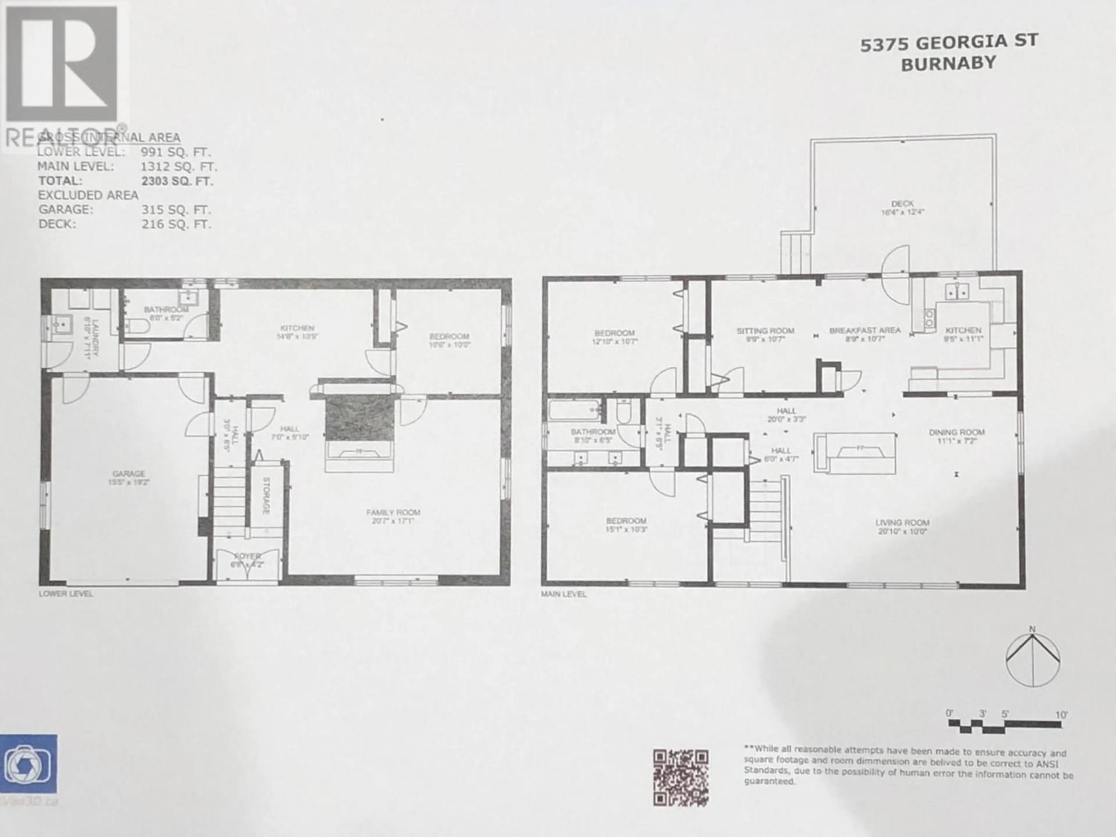 Floor plan for 5375 GEORGIA STREET, Burnaby British Columbia V5B1V3