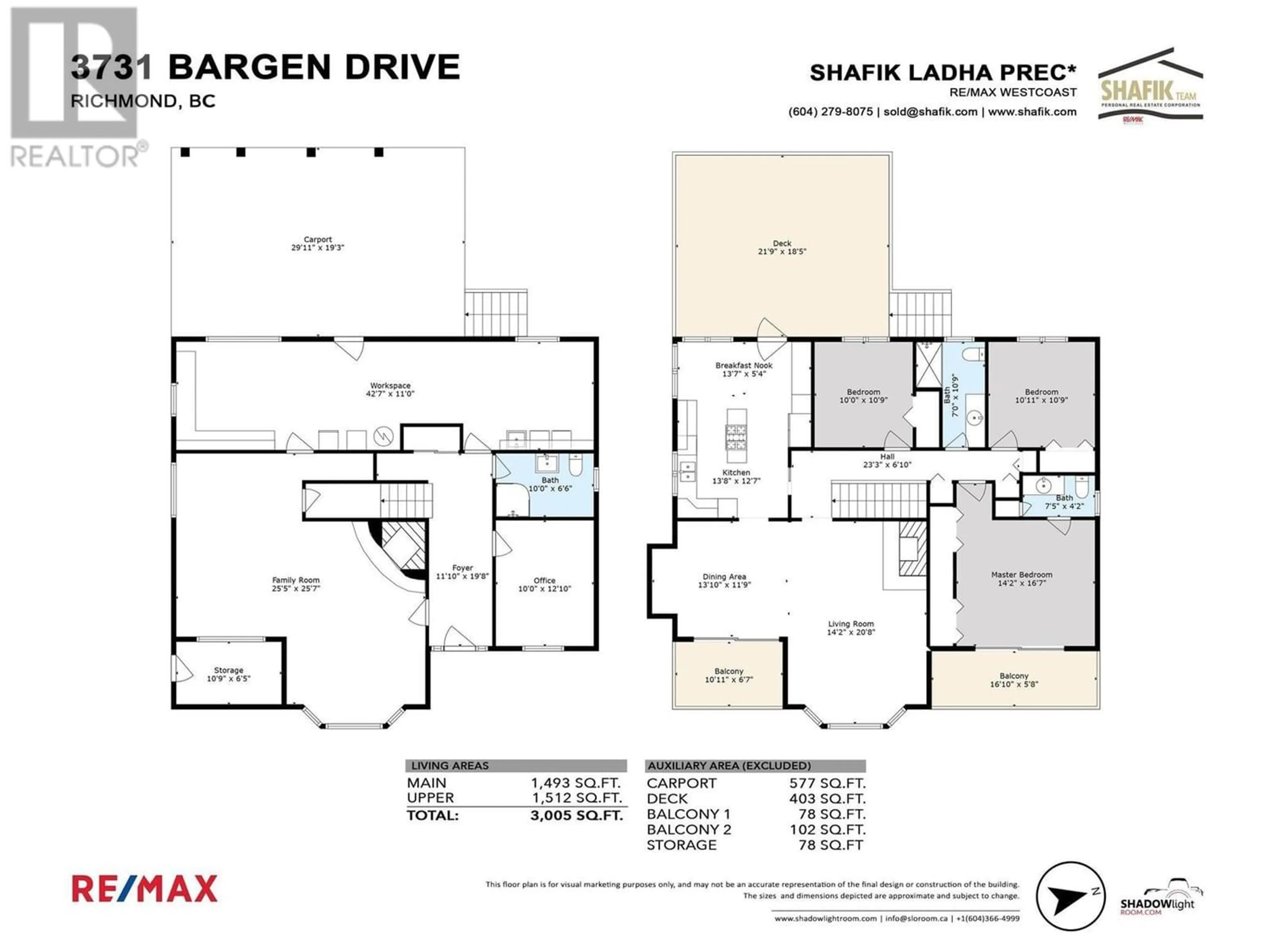 Floor plan for 3731 BARGEN DRIVE, Richmond British Columbia V6X2R7