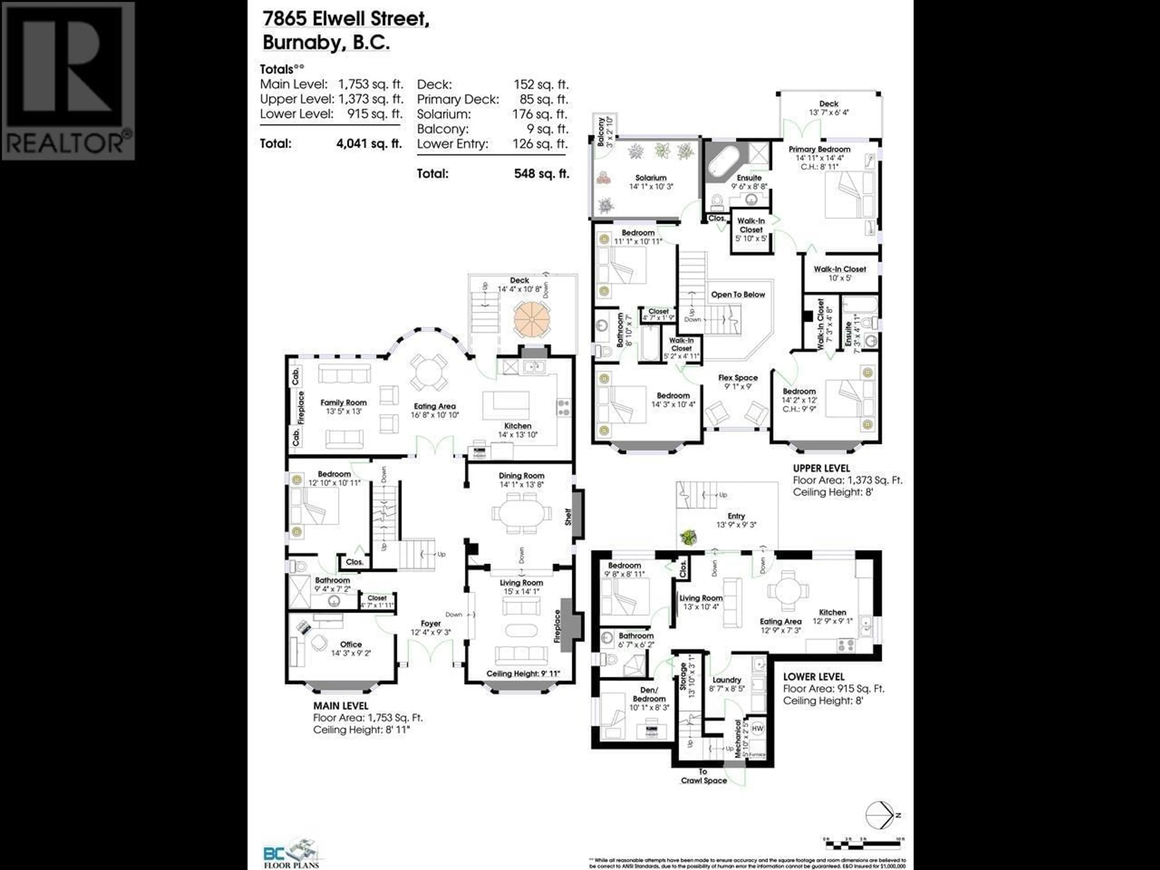 Floor plan for 7865 ELWELL STREET, Burnaby British Columbia V5E1M1